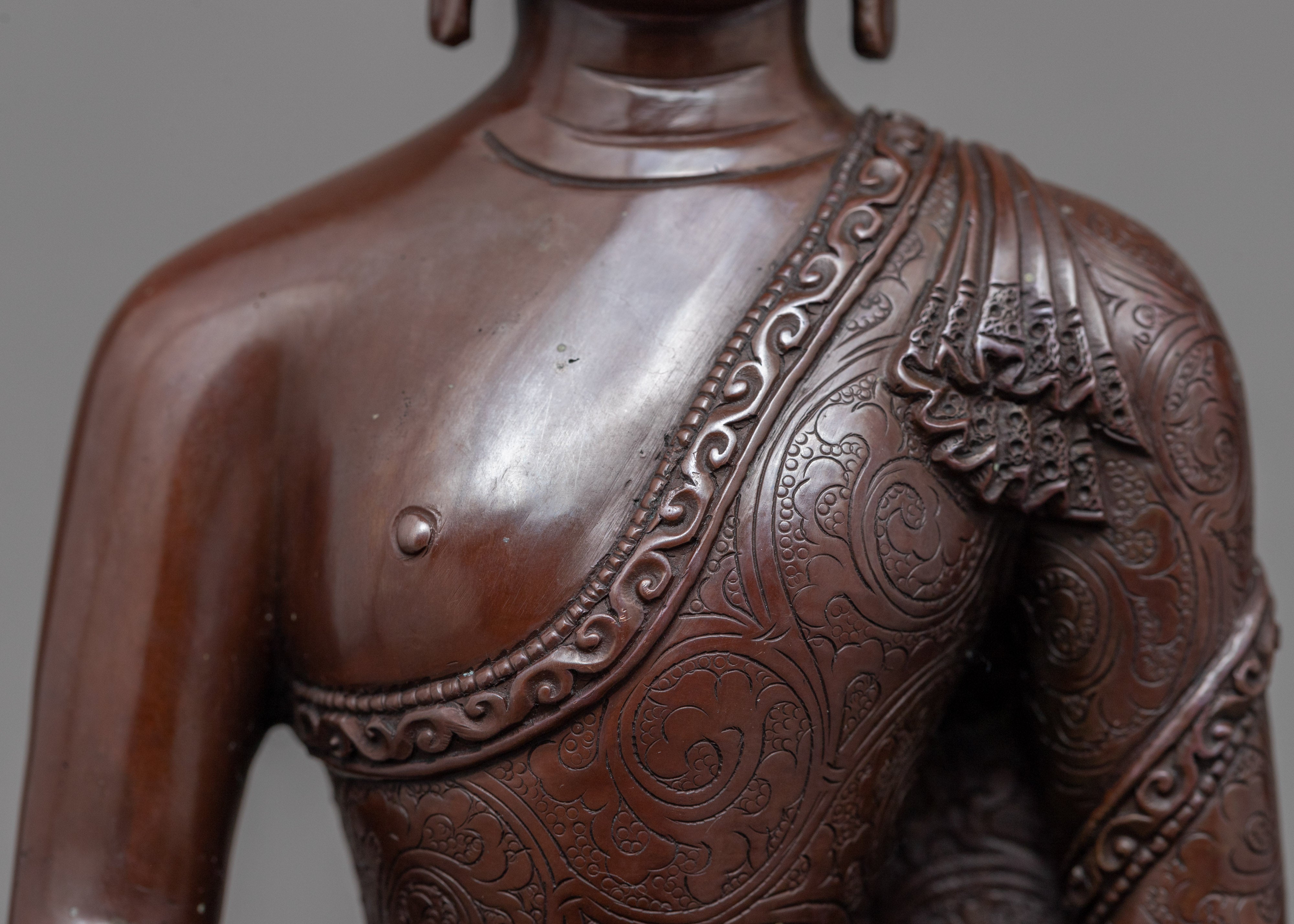 Coper Body Statue For Amitabha Buddha Chant | Buddhist Deity Figurine For Ritual