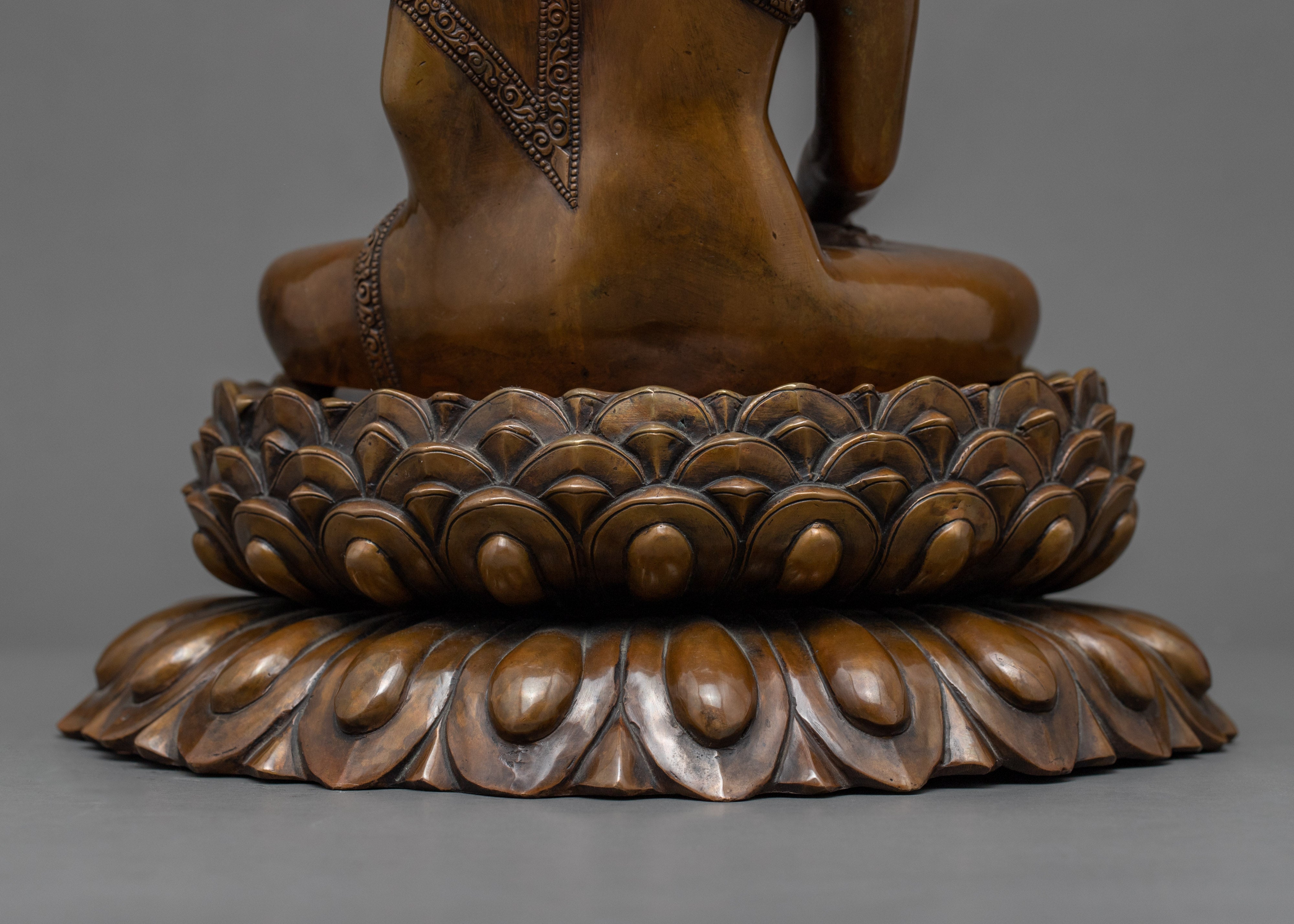 Antique Shakyamuni Buddha Statue Design | Himalayan Buddhist Sacred Art