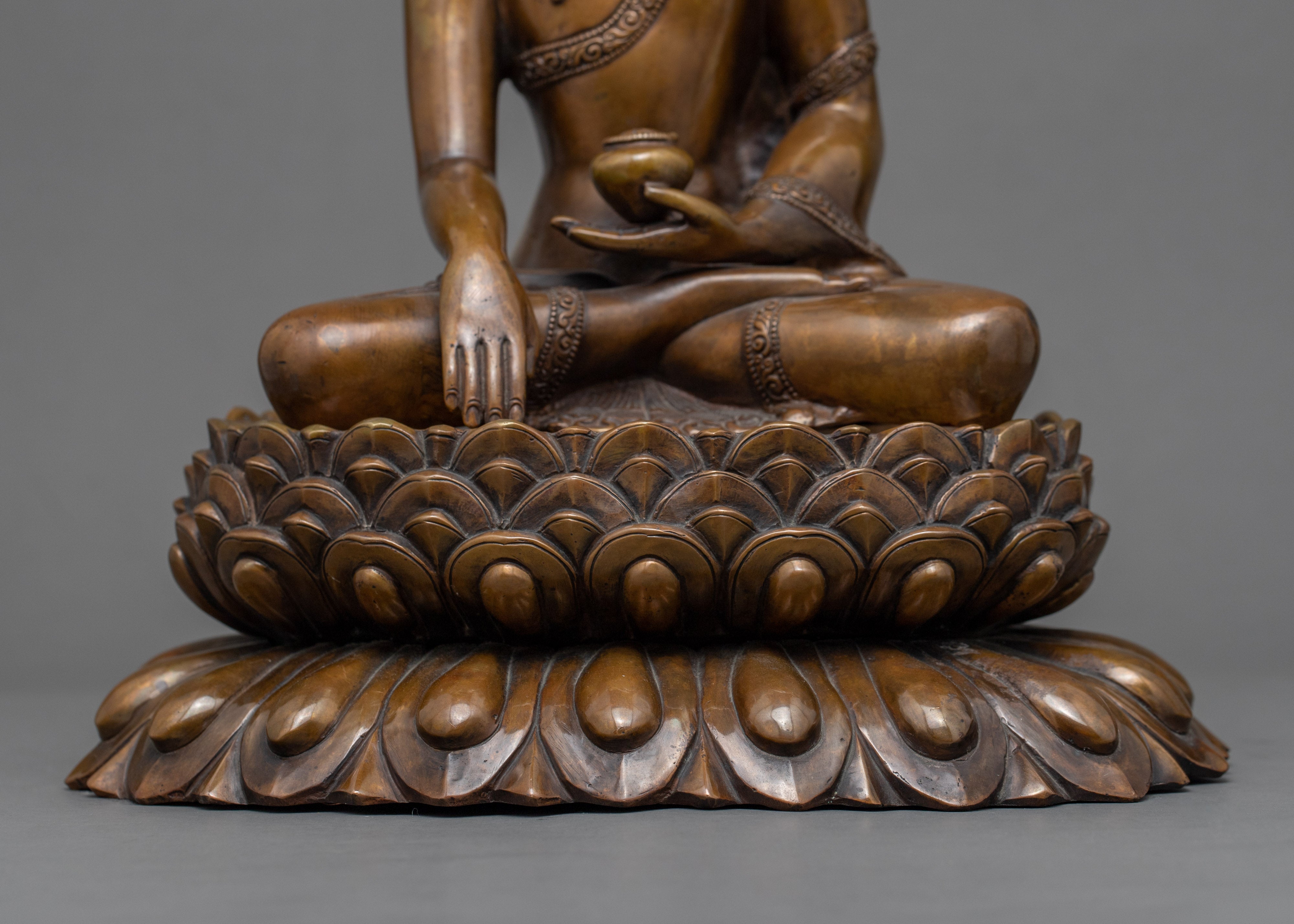 Antique Shakyamuni Buddha Statue Design | Himalayan Buddhist Sacred Art