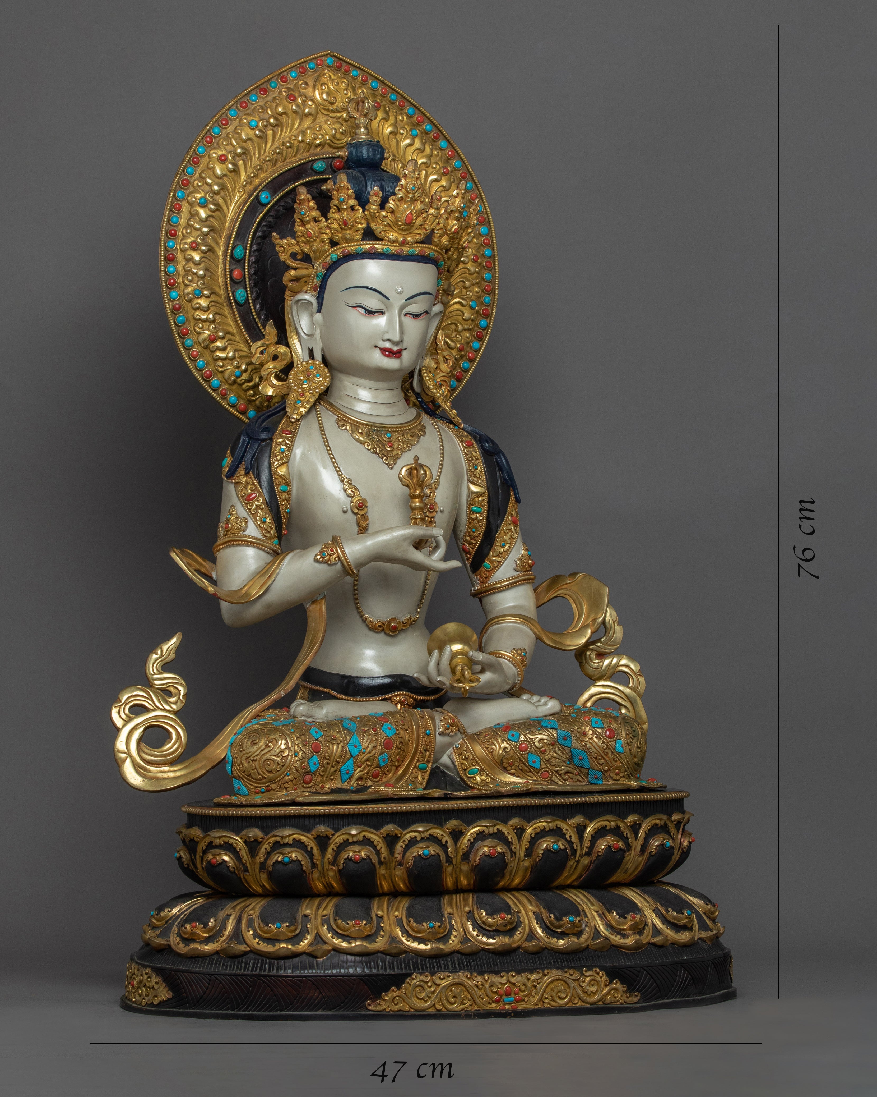 Vajrasattva Purification Statue | Gold-Plated Himalayan Artwork Of Vajrasattva - Termatree