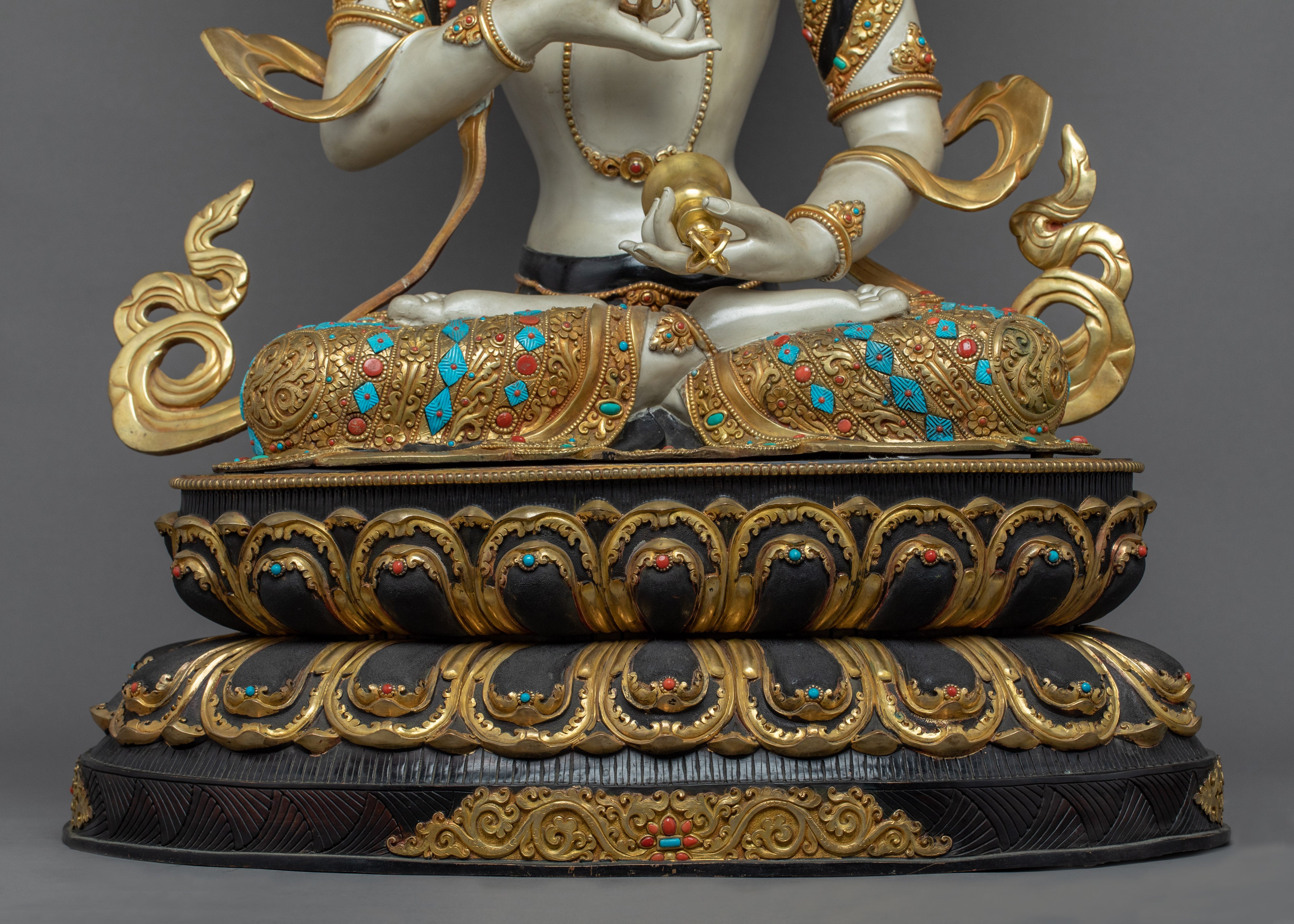Vajrasattva Purification Statue | Gold-Plated Himalayan Artwork Of Vajrasattva - Termatree