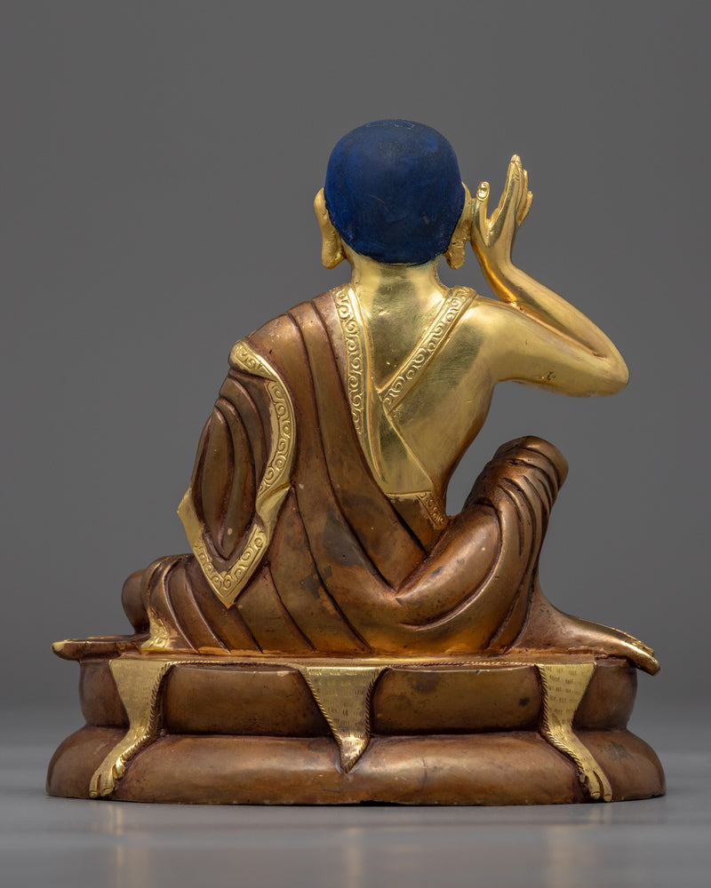 Milarepa Guru Yoga Statue | Traditionally Carved Buddhist Master Figurine