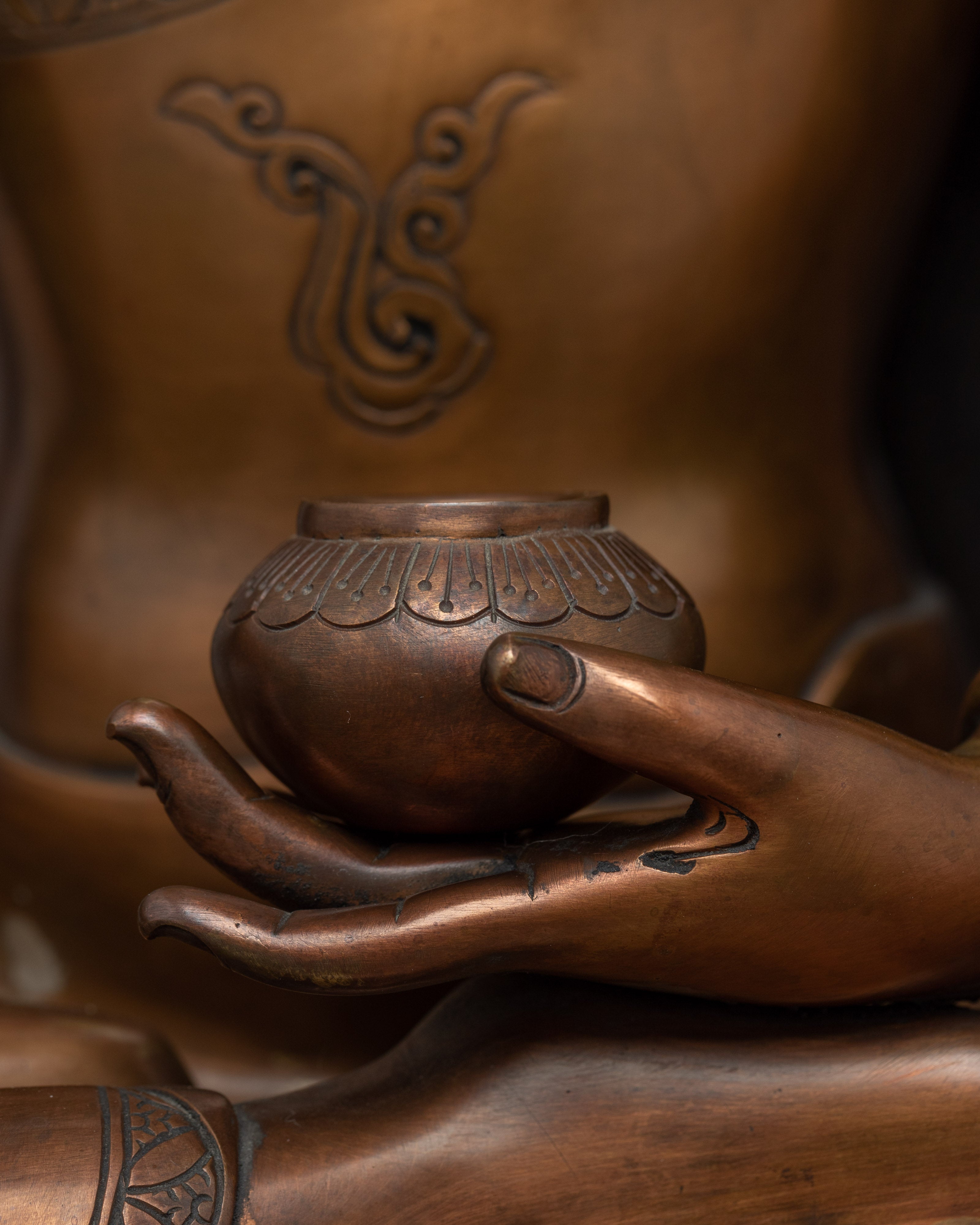 Hand-Carved Shakyamuni Buddha Garden Fountain Statue | Traditional Buddhist Art