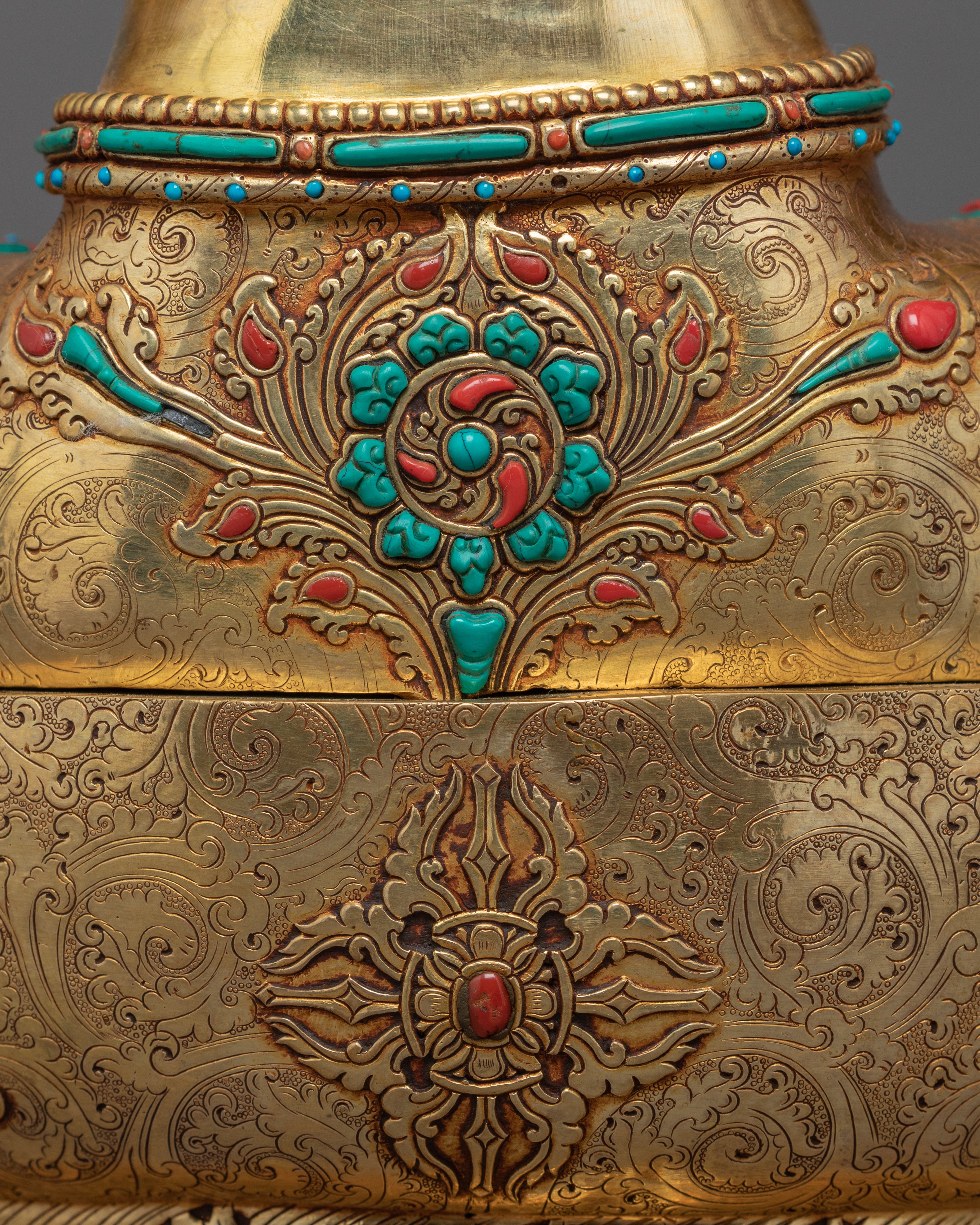 Green Tara Deity Sculpture | Tibetan Art Of Mother Tara Gilded With Gold