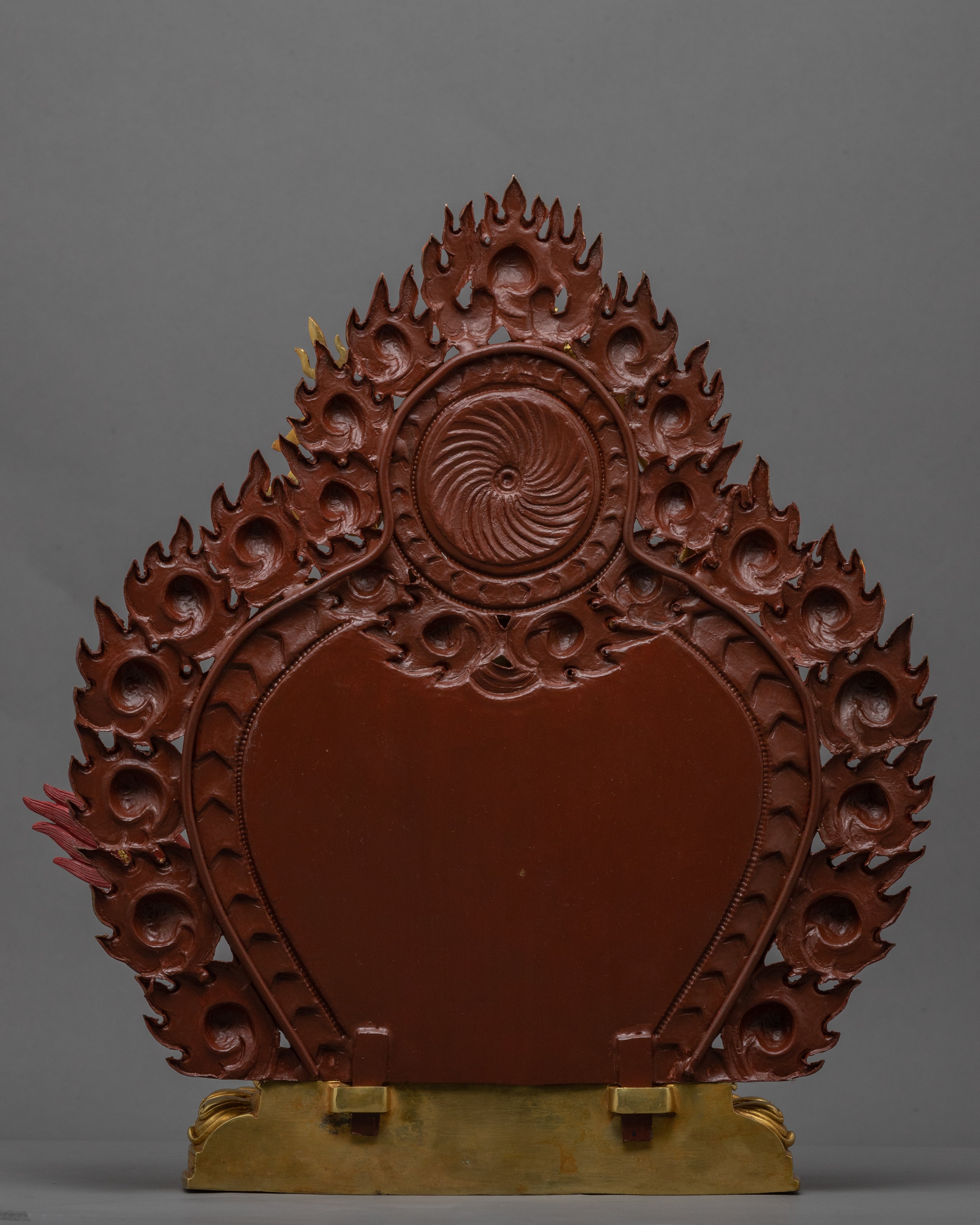 White Jambhala Mantra Sculpture | Gold Plated Himalayan Artwork