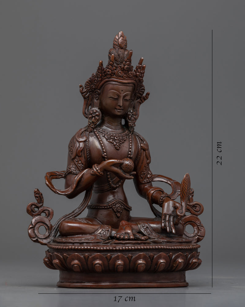 Bodhisattva Ksitigarbha Copper Statue | Tibetan Himalayan Bodhisattva Sculpture