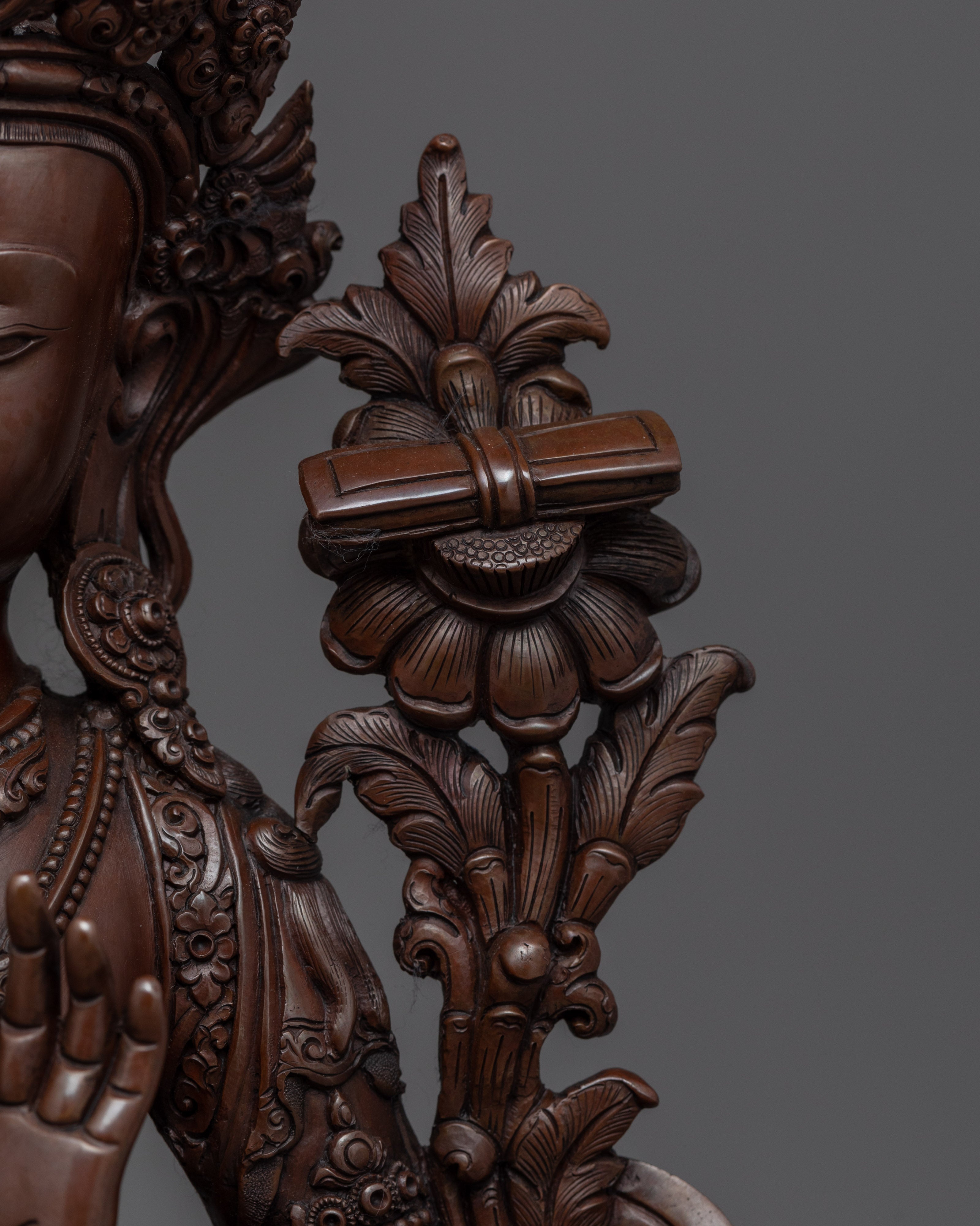 Manjushri Empowerment Sculpture | Tibetan Bodhisattva Of Wisdom Copper Statue