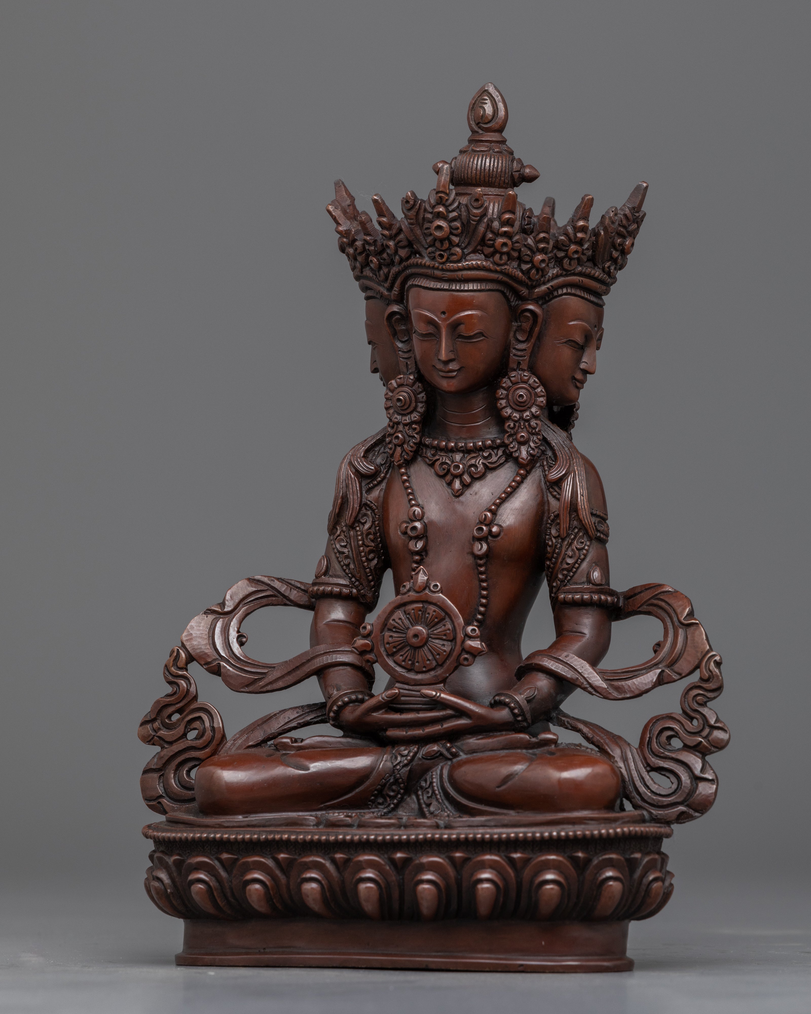 Vairocana Buddha Mudra Practice Statue | Hand-Carved Buddhist Deity Sculpture