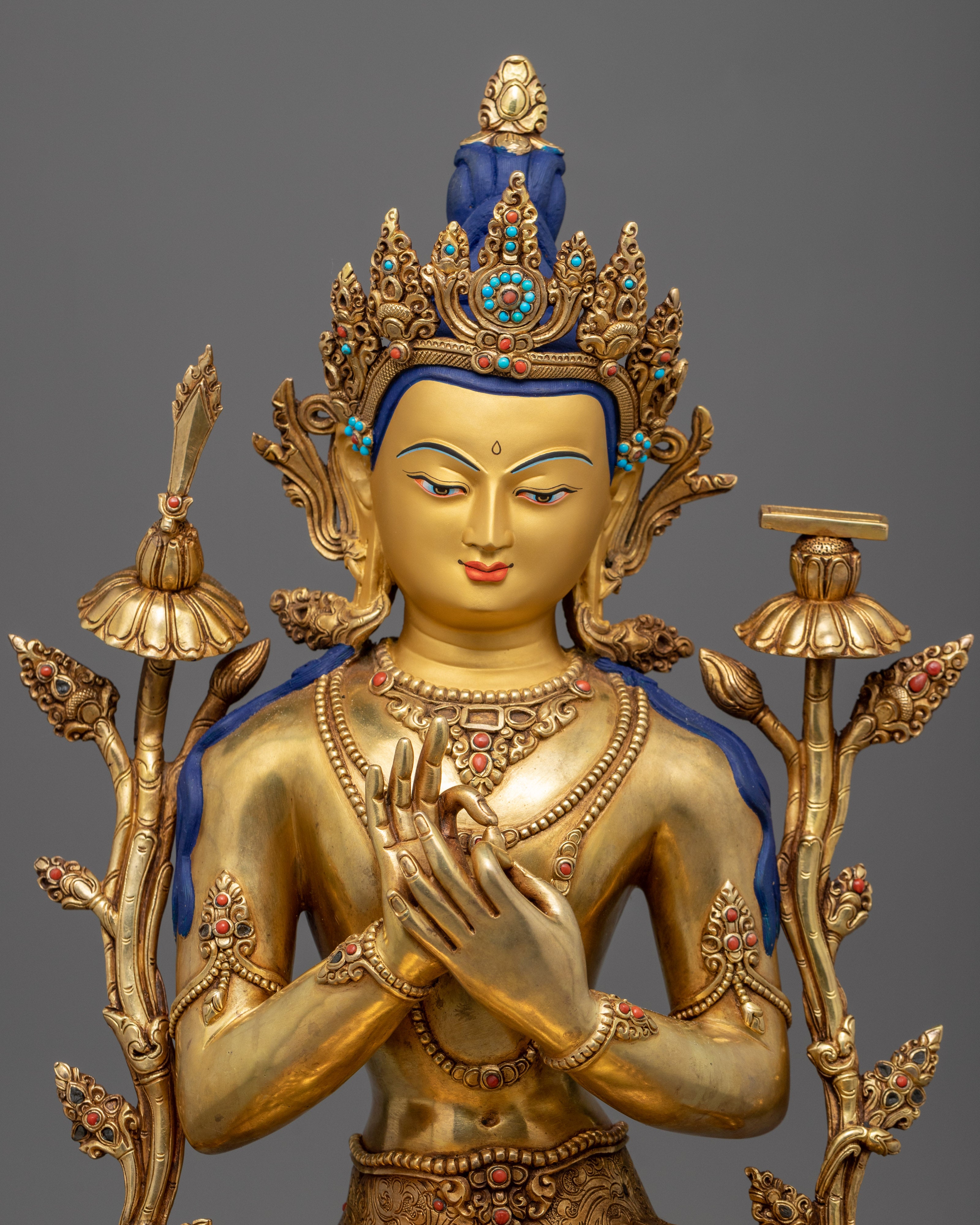 Manjushri's Sword Of Wisdom Statue | Buddhist Bodhisattva Of Compassion