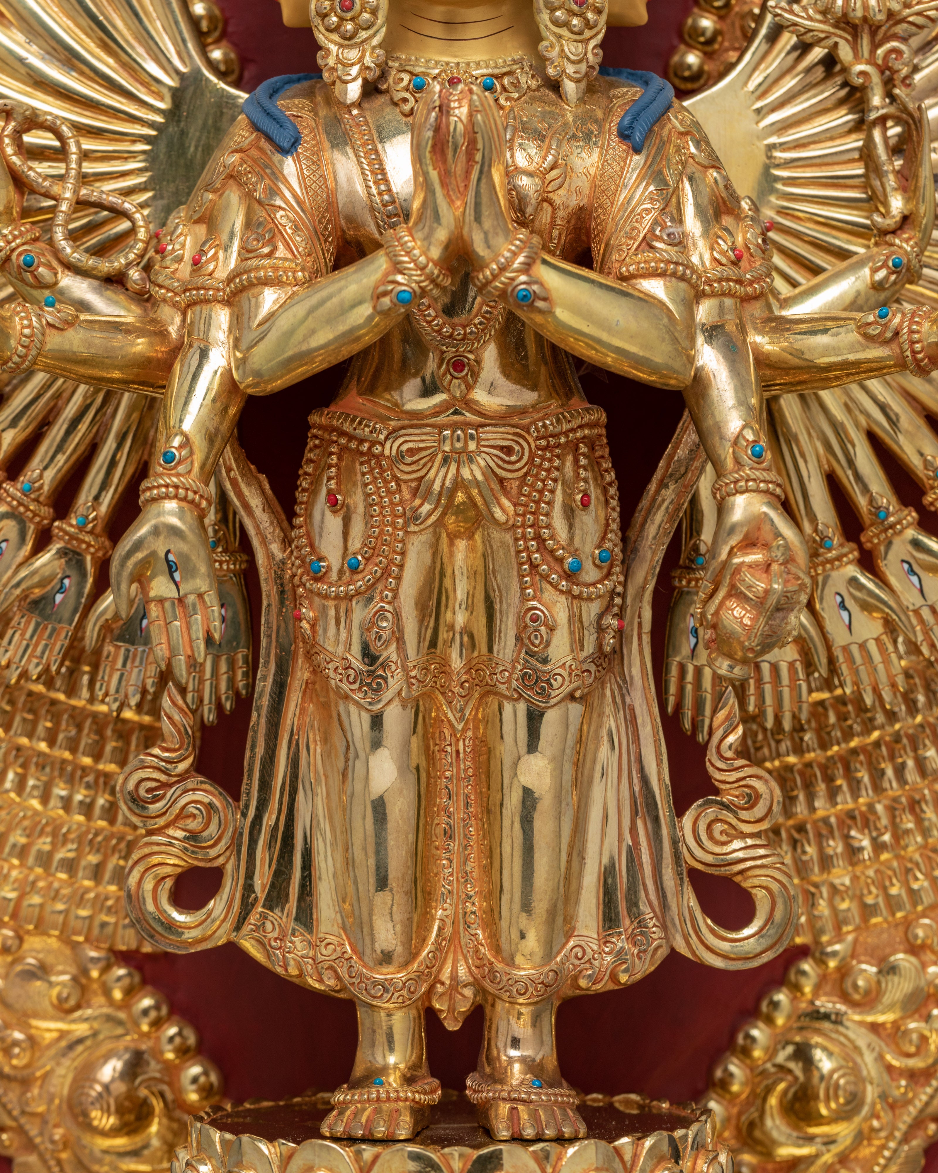 Tibetan Bodhisattva Chenrezig 1000 Arms Statue | Avalokiteshvara The Bodhisattva Of Compassion