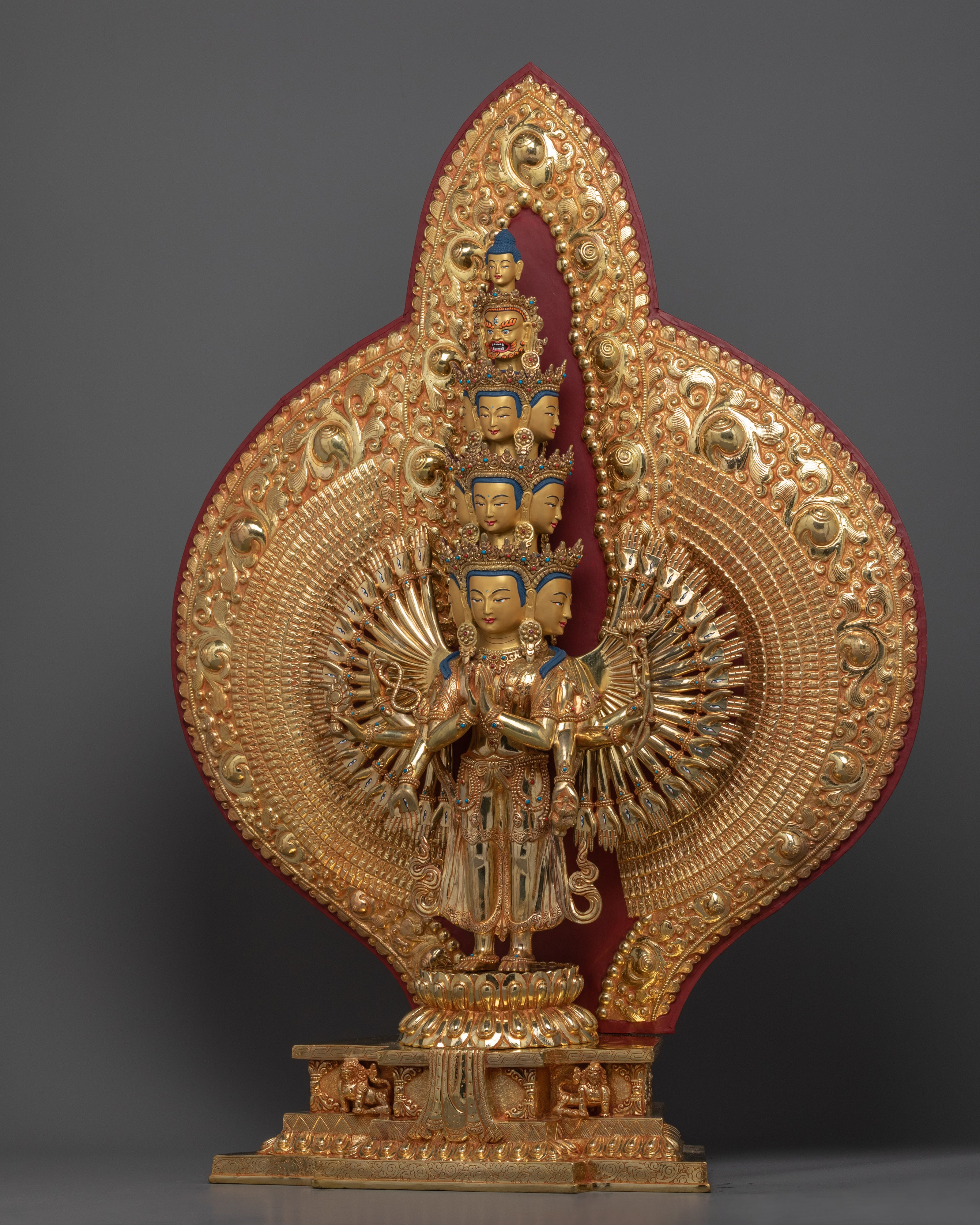 Tibetan Bodhisattva Chenrezig 1000 Arms Statue | Avalokiteshvara The Bodhisattva Of Compassion