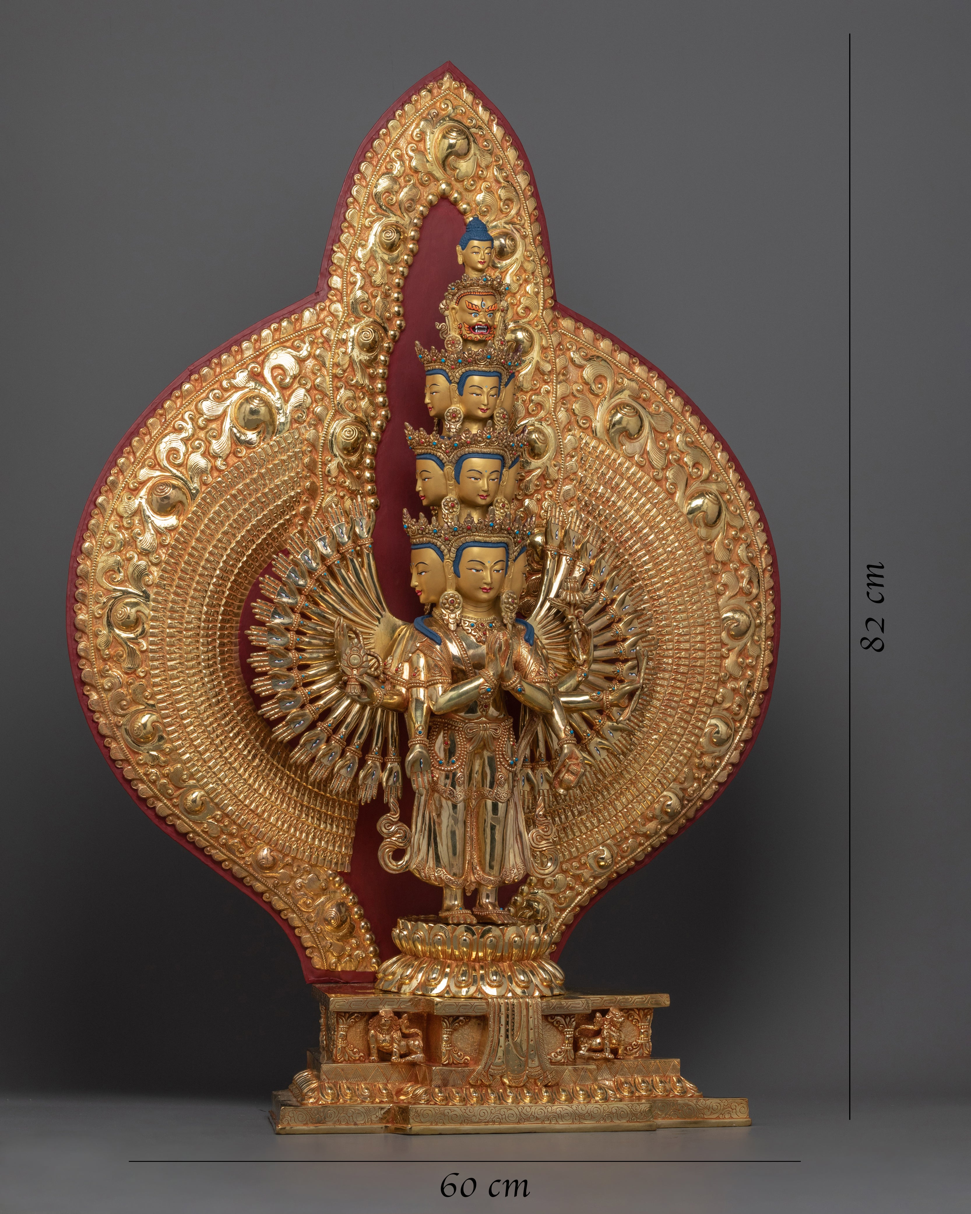 Tibetan Bodhisattva Chenrezig 1000 Arms Statue | Avalokiteshvara The Bodhisattva Of Compassion