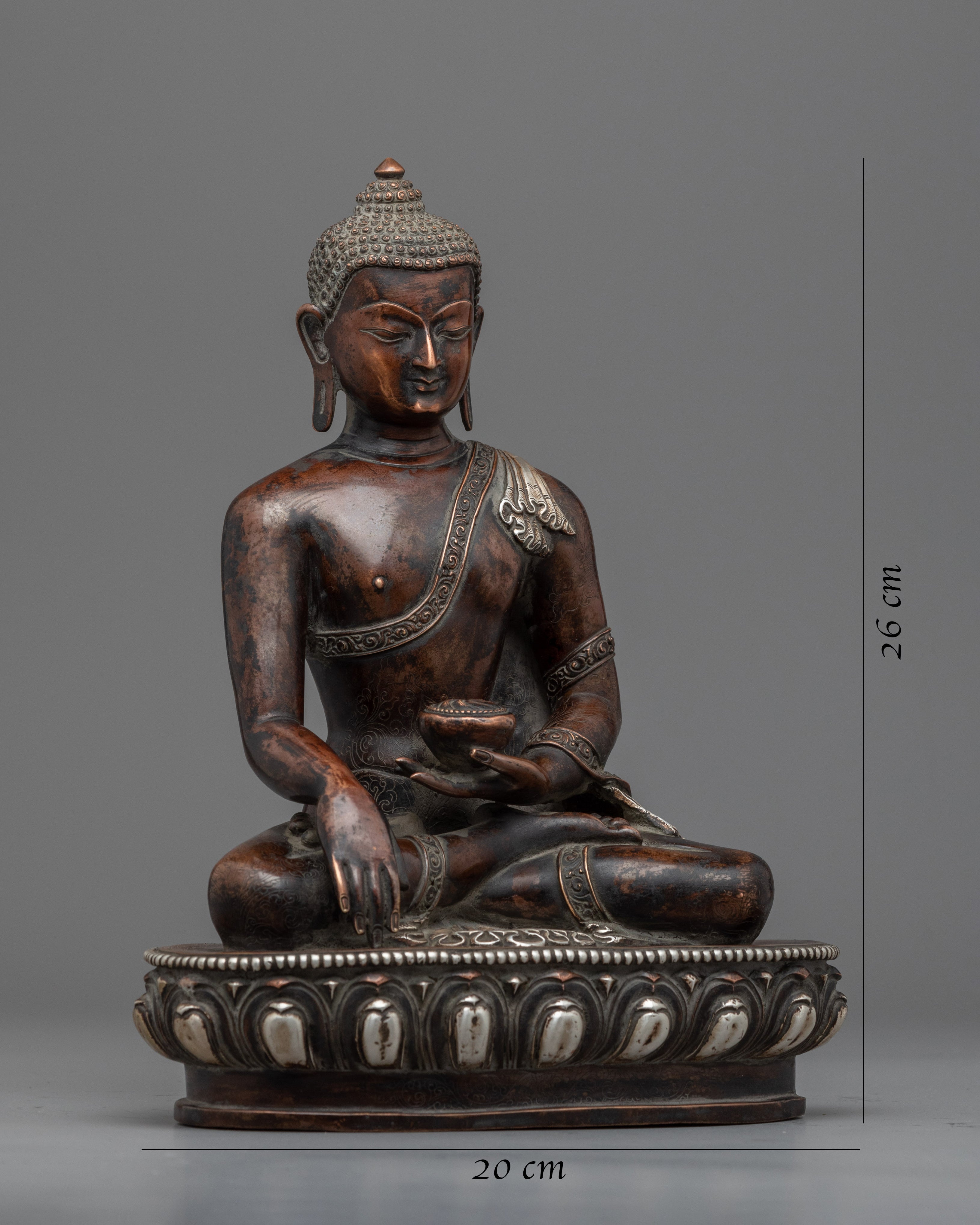 Shakyamuni Buddha Meditations Practice Statue | Traditionally Hand-Carved Buddha Art