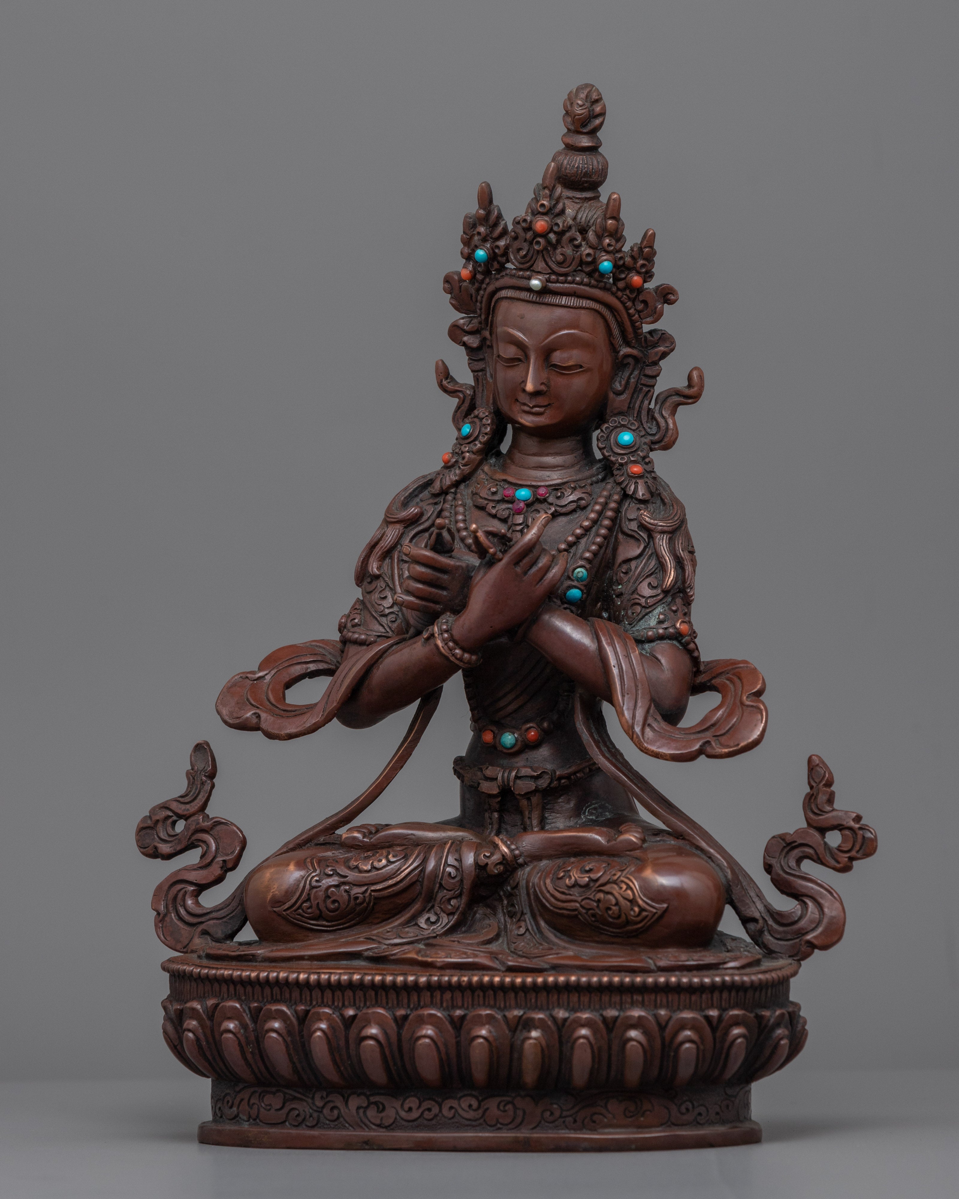 Traditionally Hand-Carved Vajradhara Mudra Practice Statue | Traditional Buddhist Art