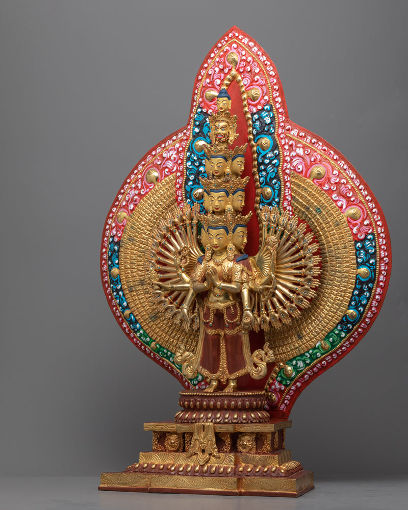 Himalayan 1000 Armed Avalokiteshvara Statue | Traditional Tibetan Bodhisattva Of Compassion
