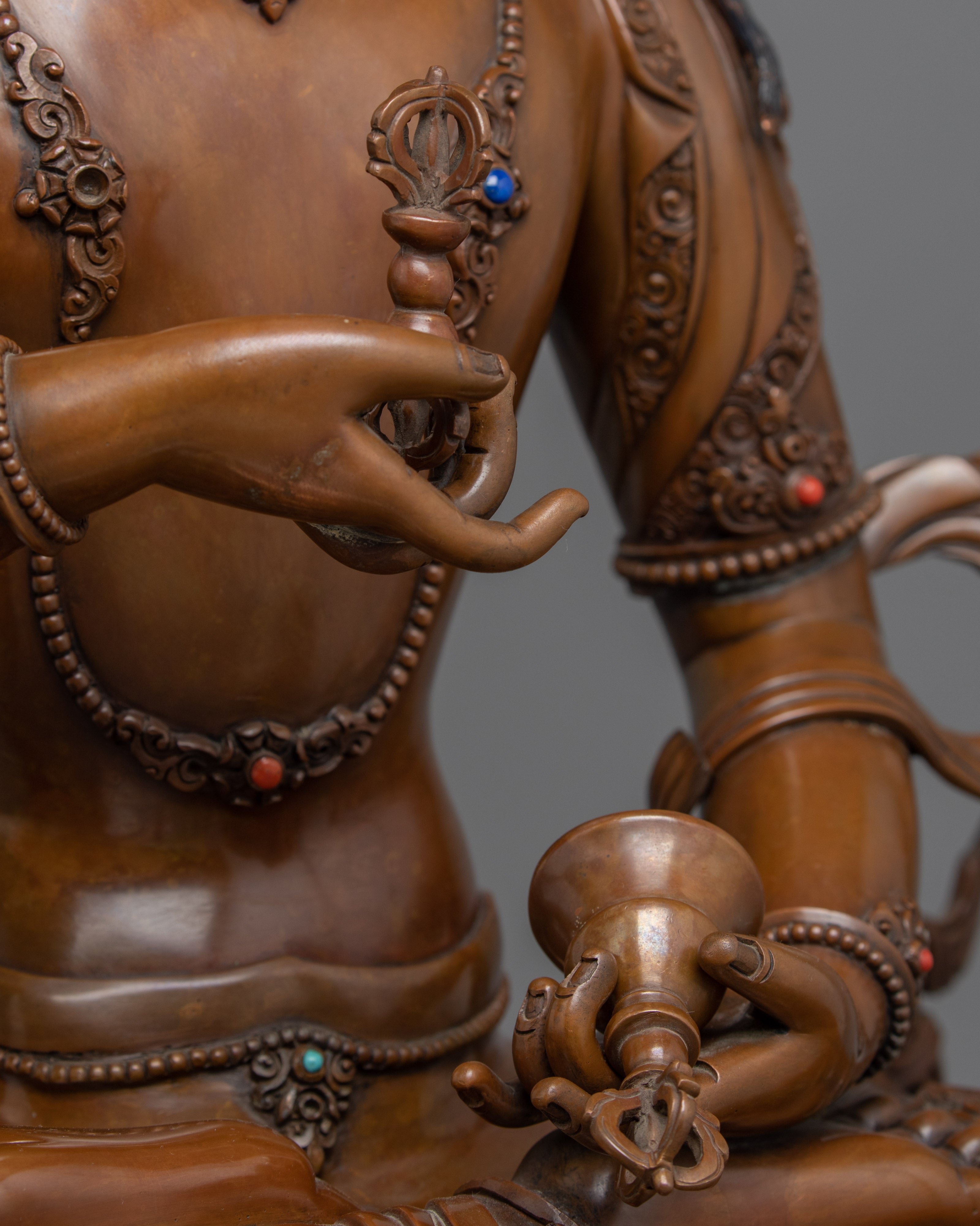 Copper Statue For Dorje Sempa Mantra Practice | Oxidized Artwork Of Buddhist Deity