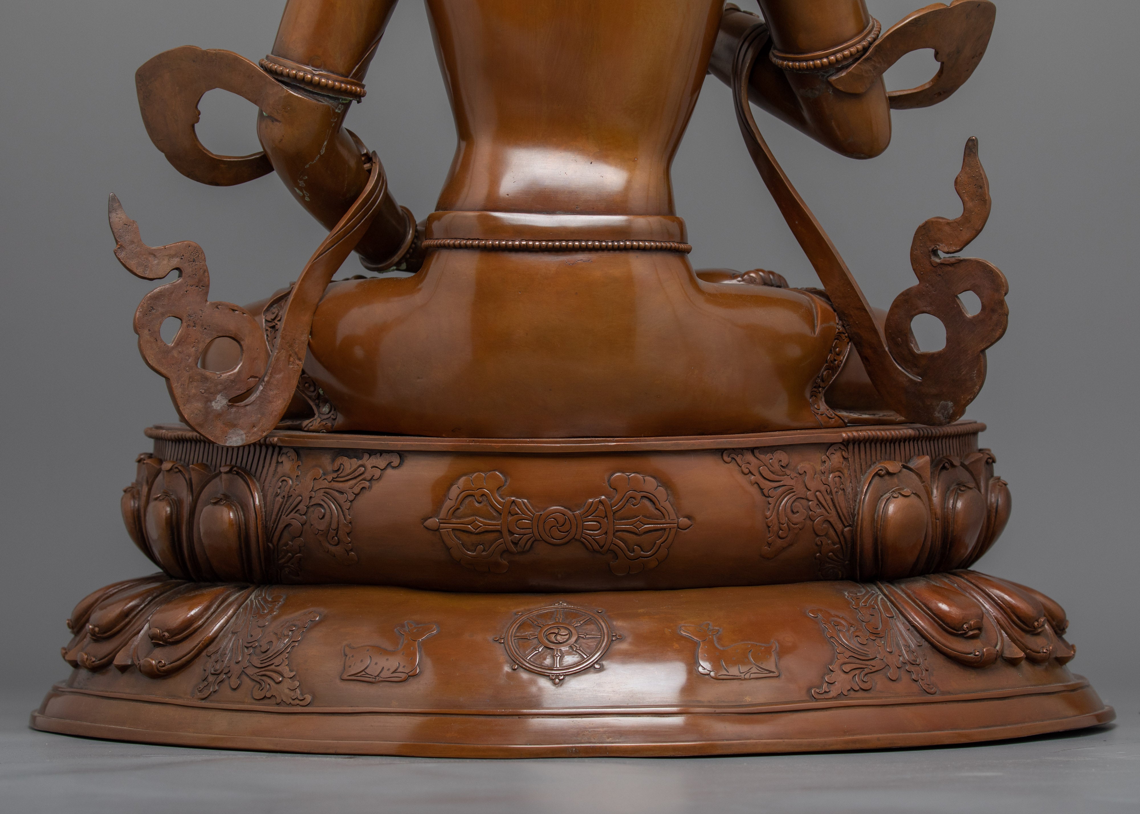 Copper Statue For Dorje Sempa Mantra Practice | Oxidized Artwork Of Buddhist Deity