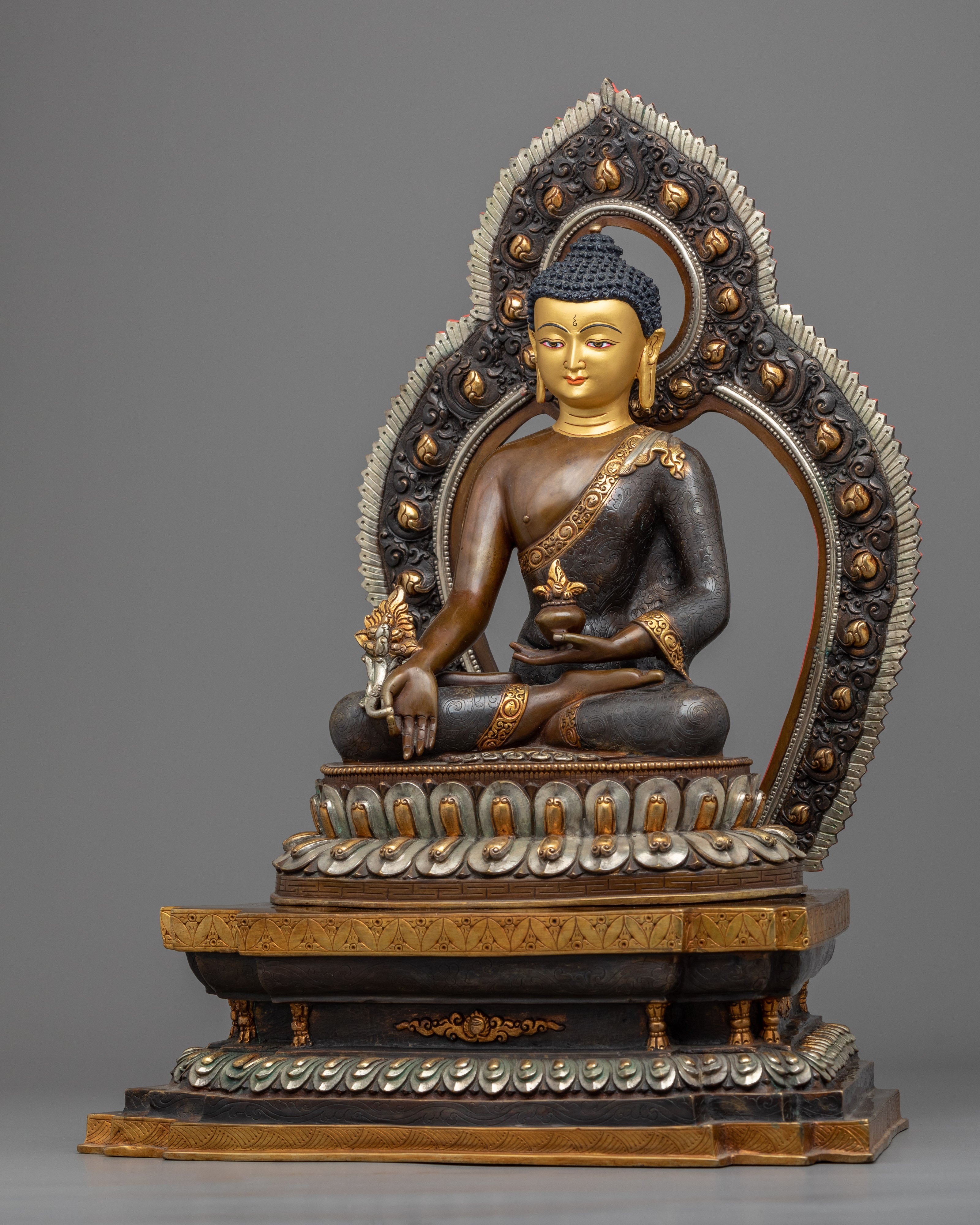 Medicine Buddha Sculpture for Bhaisajyaguru Mantra | Traditional Zen Arts