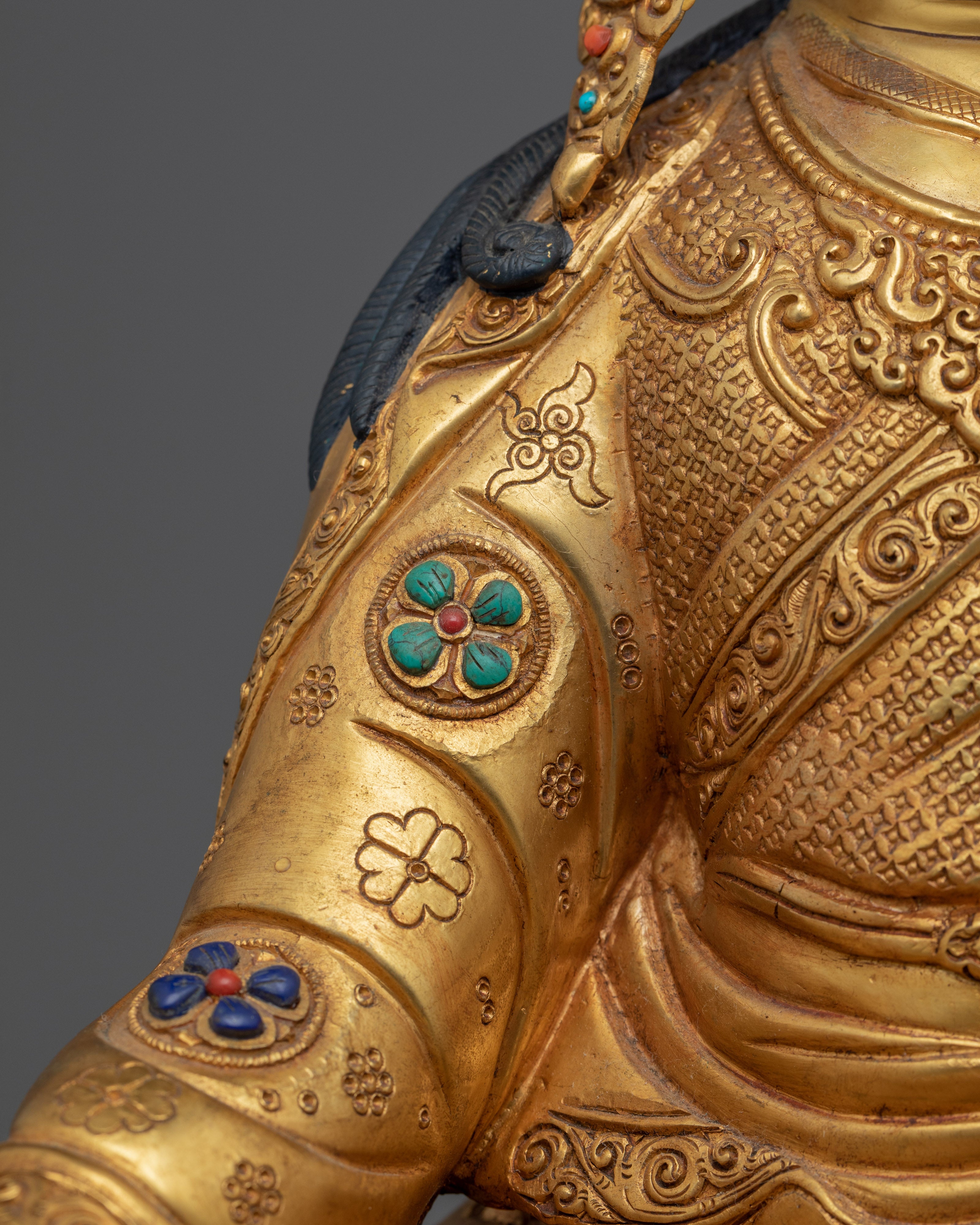 Secret Teachings of Padmasambhava | Gold Gilded Sculpture of Guru Rinpoche