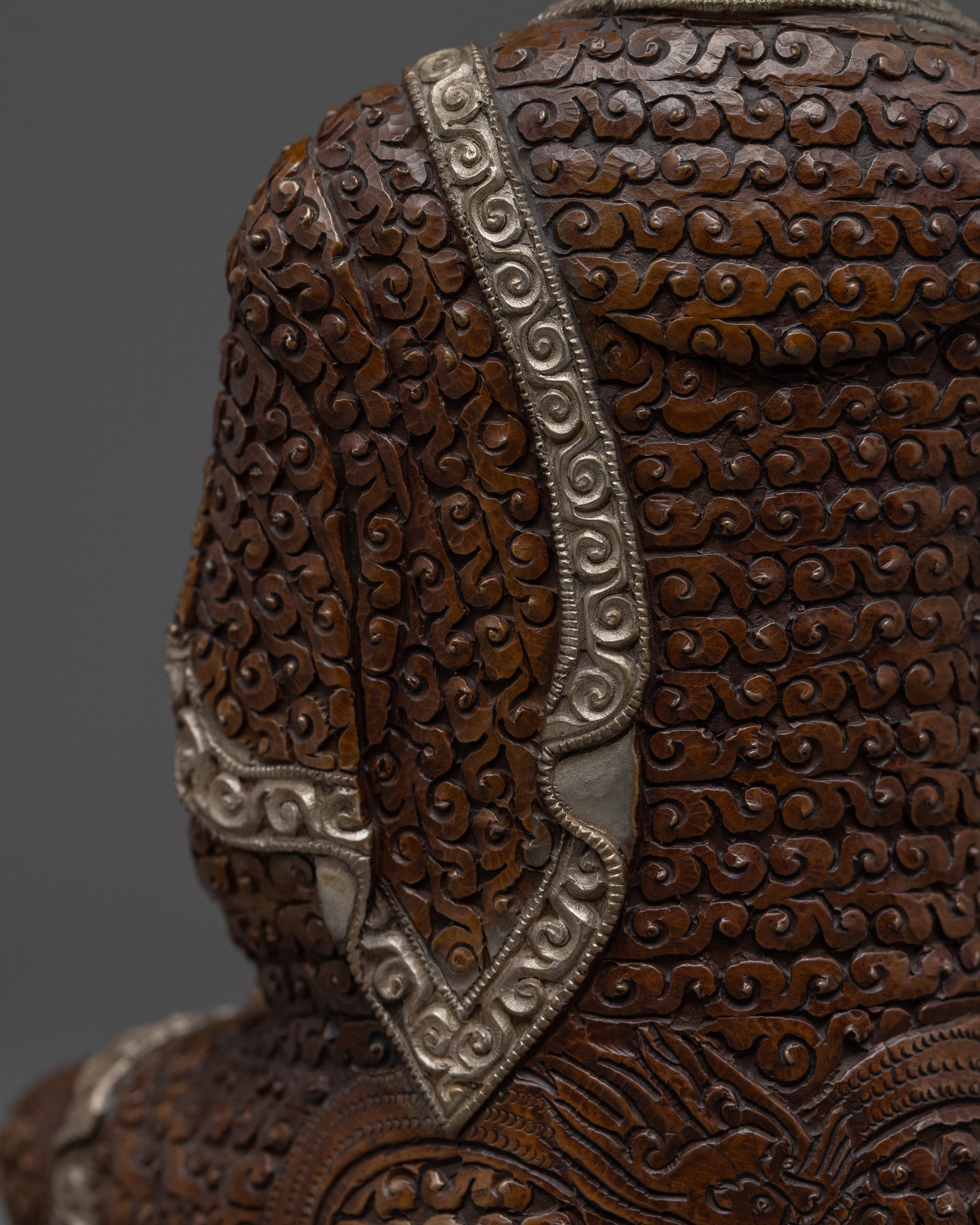 Medicine Buddha Sliver Plated Statue | Traditional Artwork of Tibet