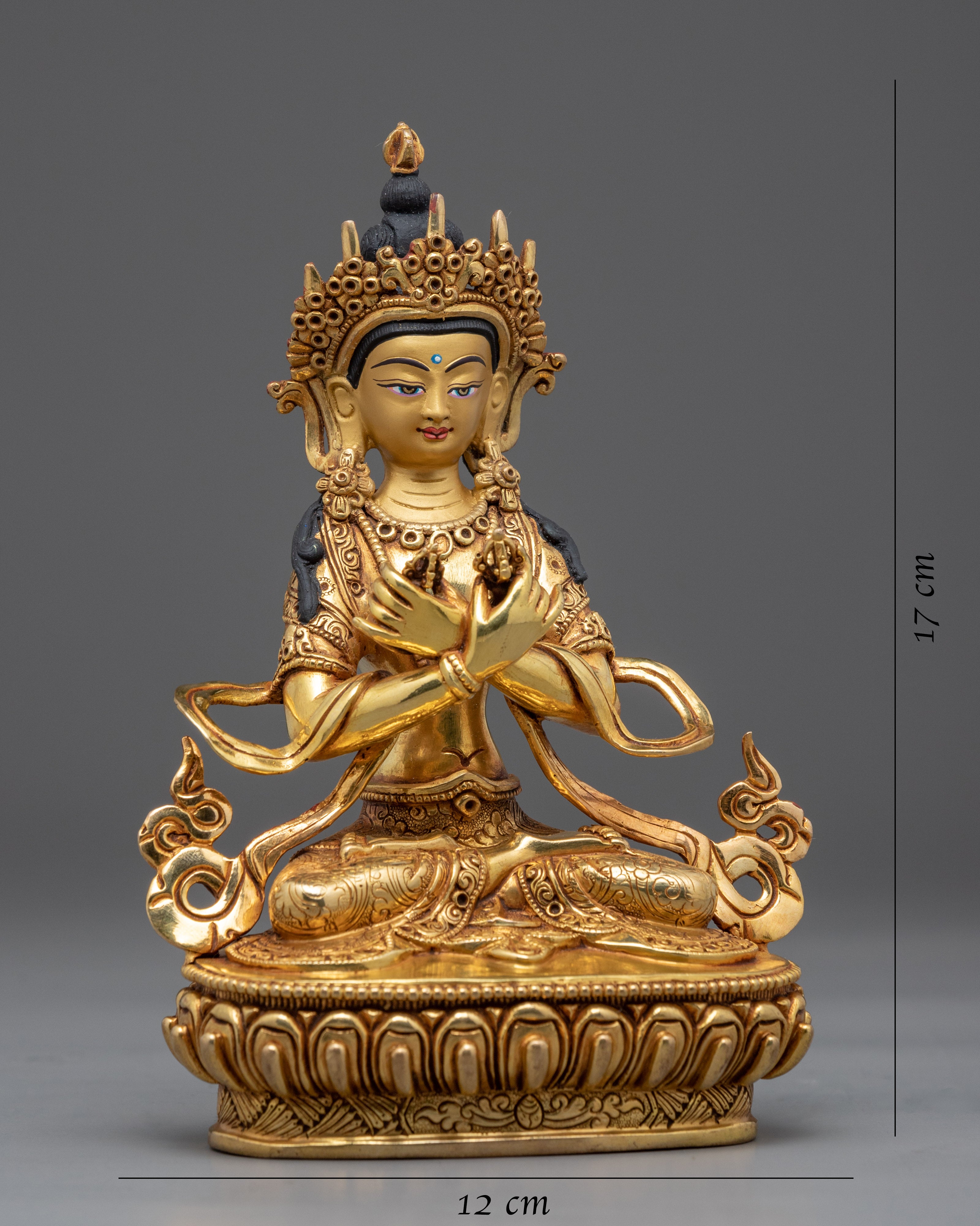 Vajradhara Buddha Statue Copper | 24K Gold Gilded Figurines