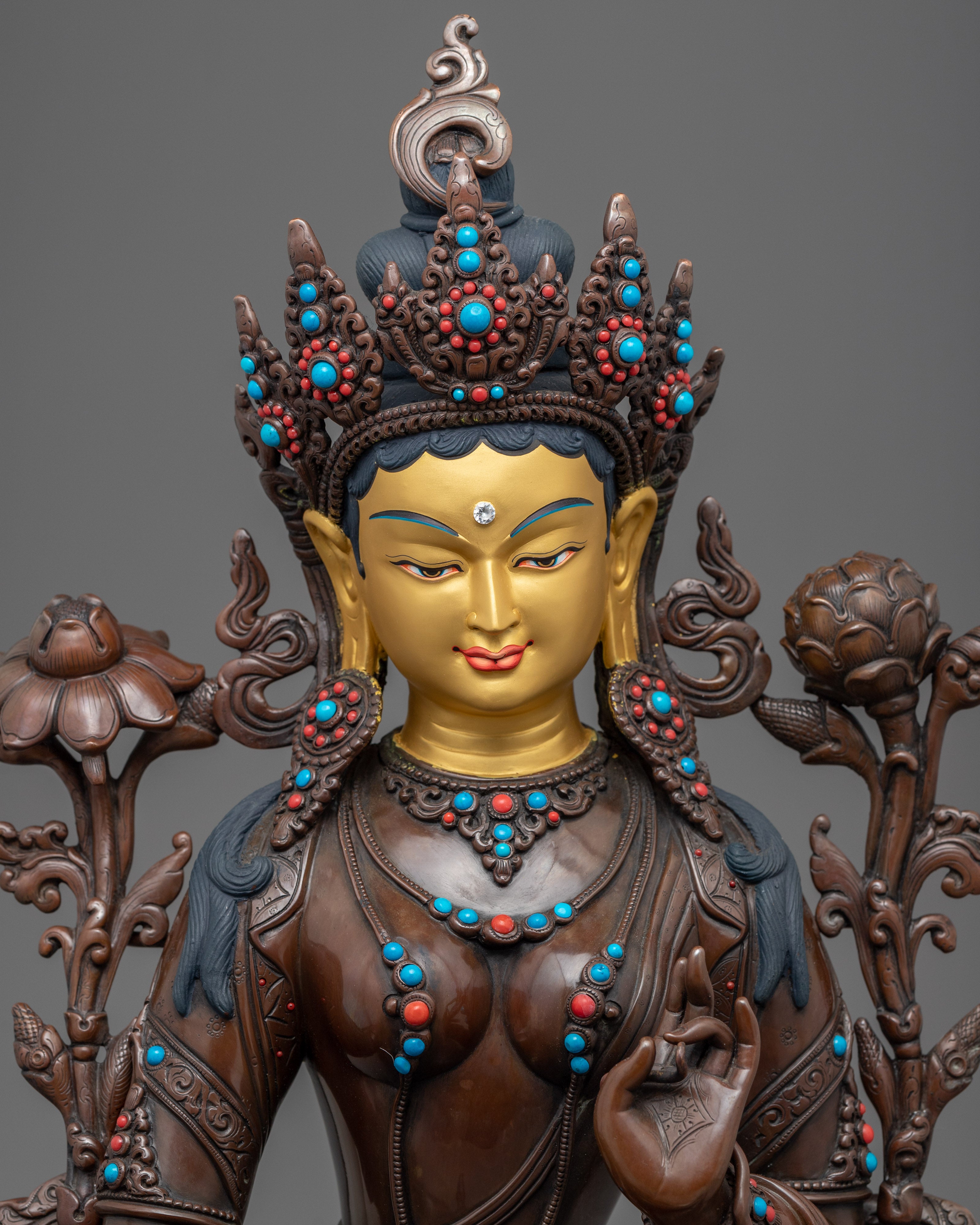 Green Tara Goddess Of Compassion | Himalayan Traditionally Made Statues