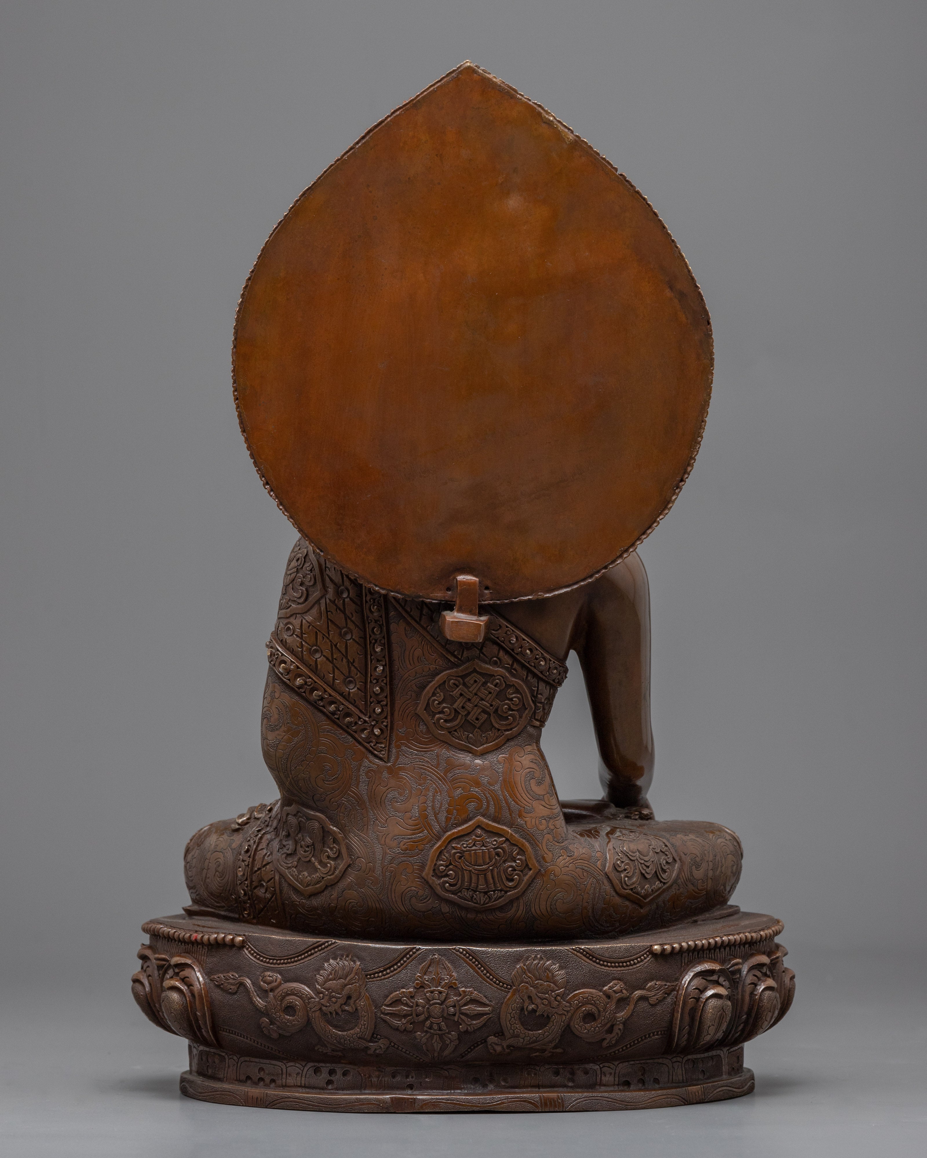 Statue With Shakyamuni Buddha Title | Himalayan Oxidized Art