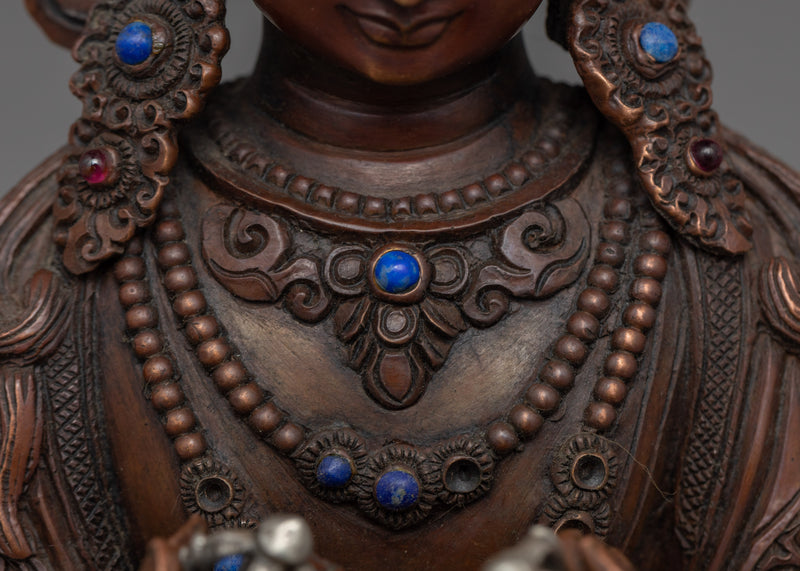 Tibetan Vajradhara Statue | Traditional Handcarved Buddhist Sculpture