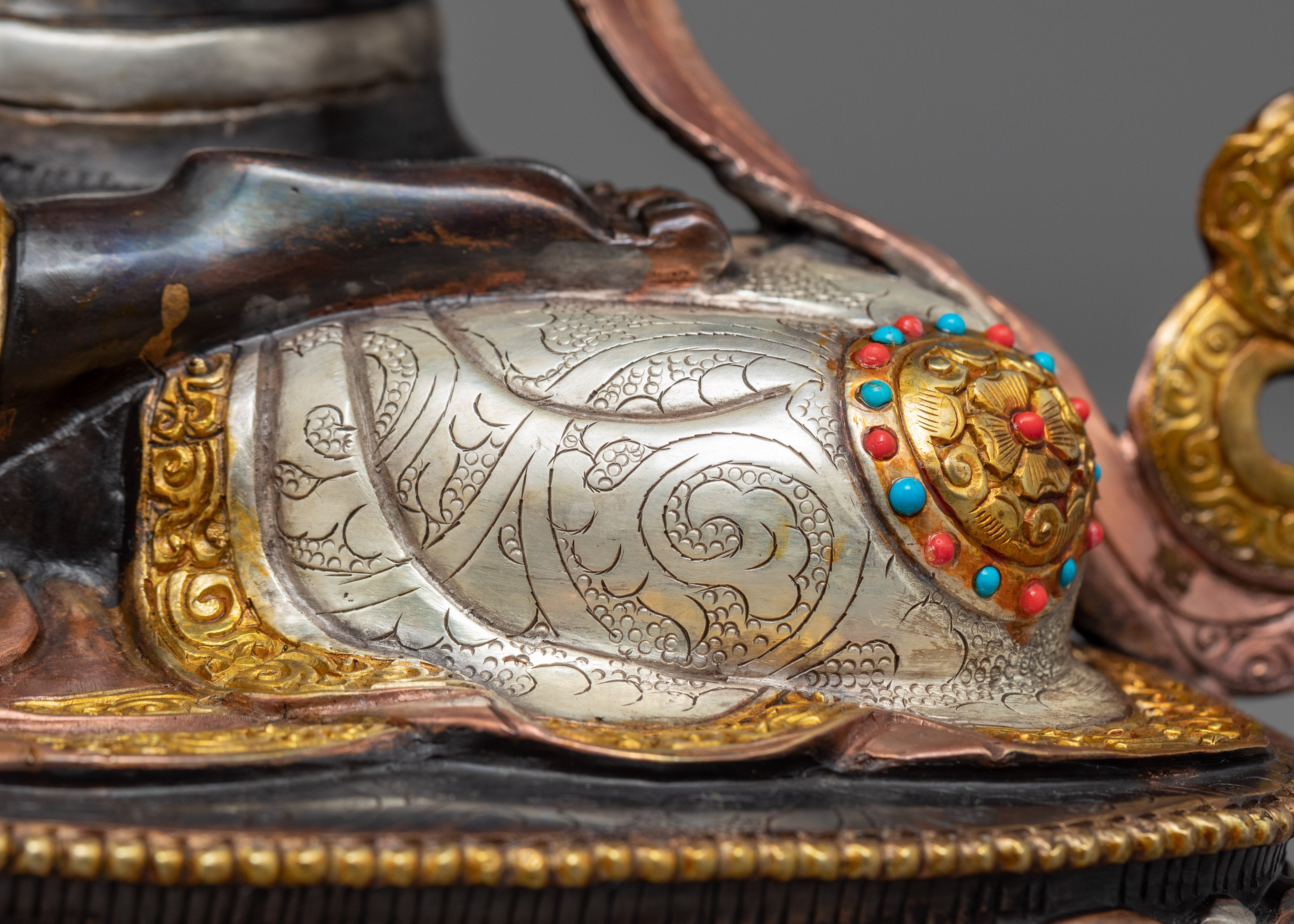 Tibetan Chenrezig Empowerment Sculpture | Hand-Carved Statue