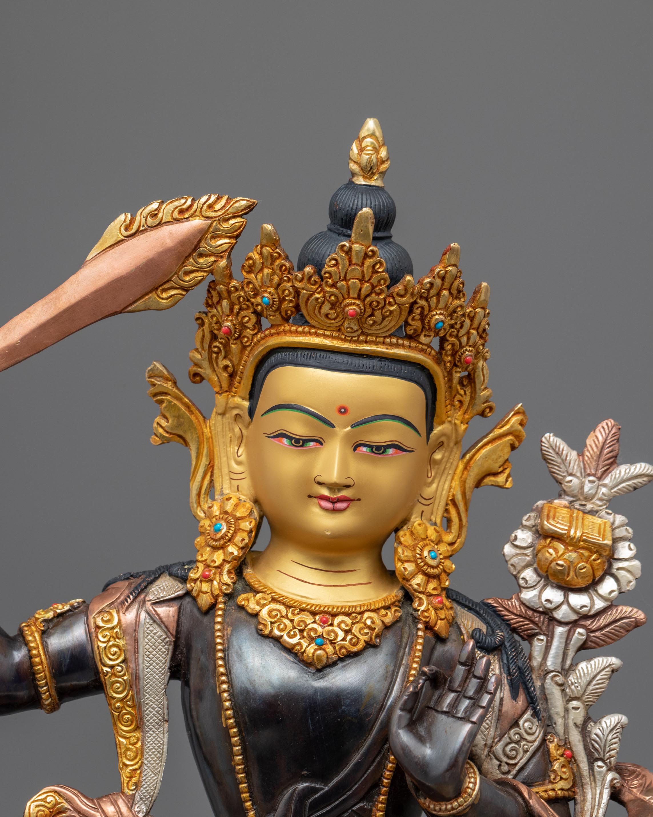 Manjushri Buddha Statue | Traditional Himalayan Art of Nepal