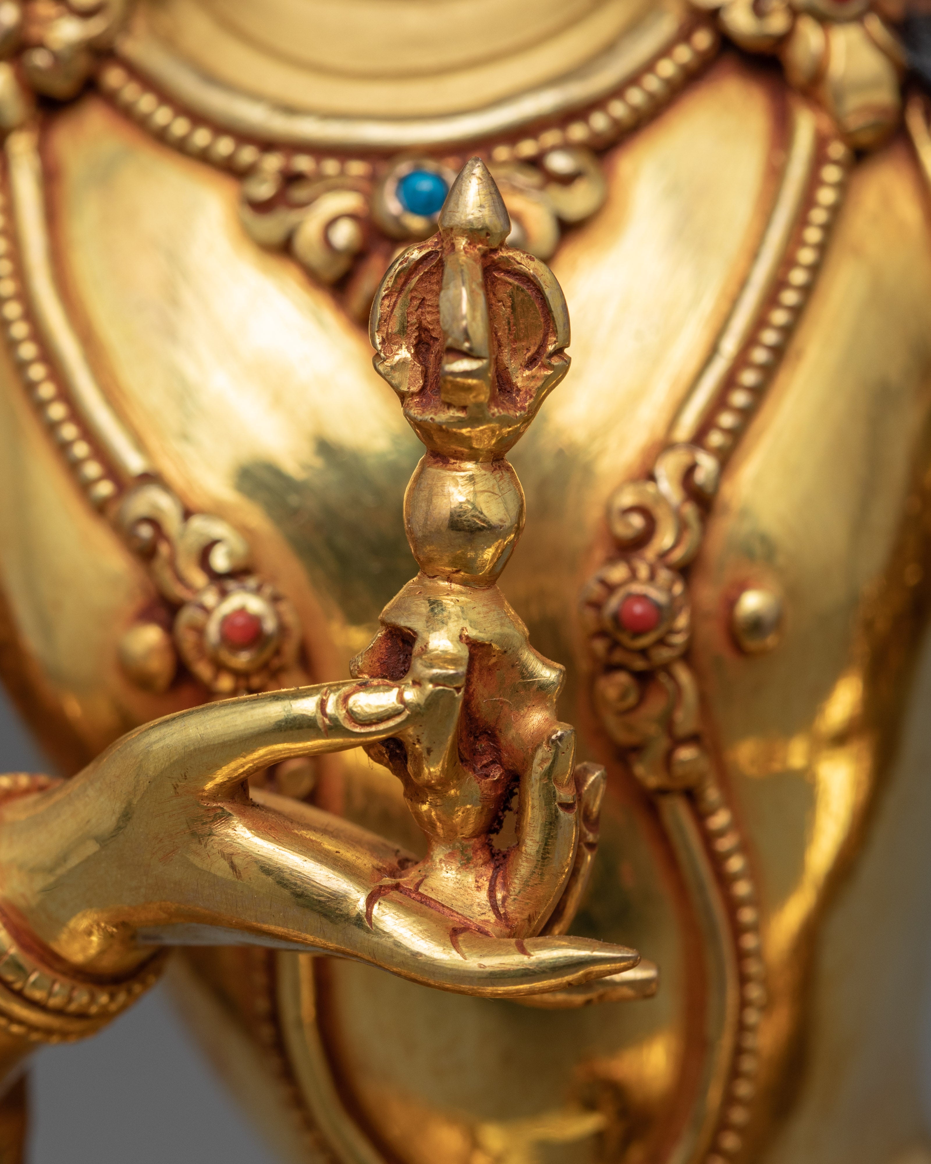 Buddhist Vajrasattva Sculpture | Himalayan-Made Golden Statues