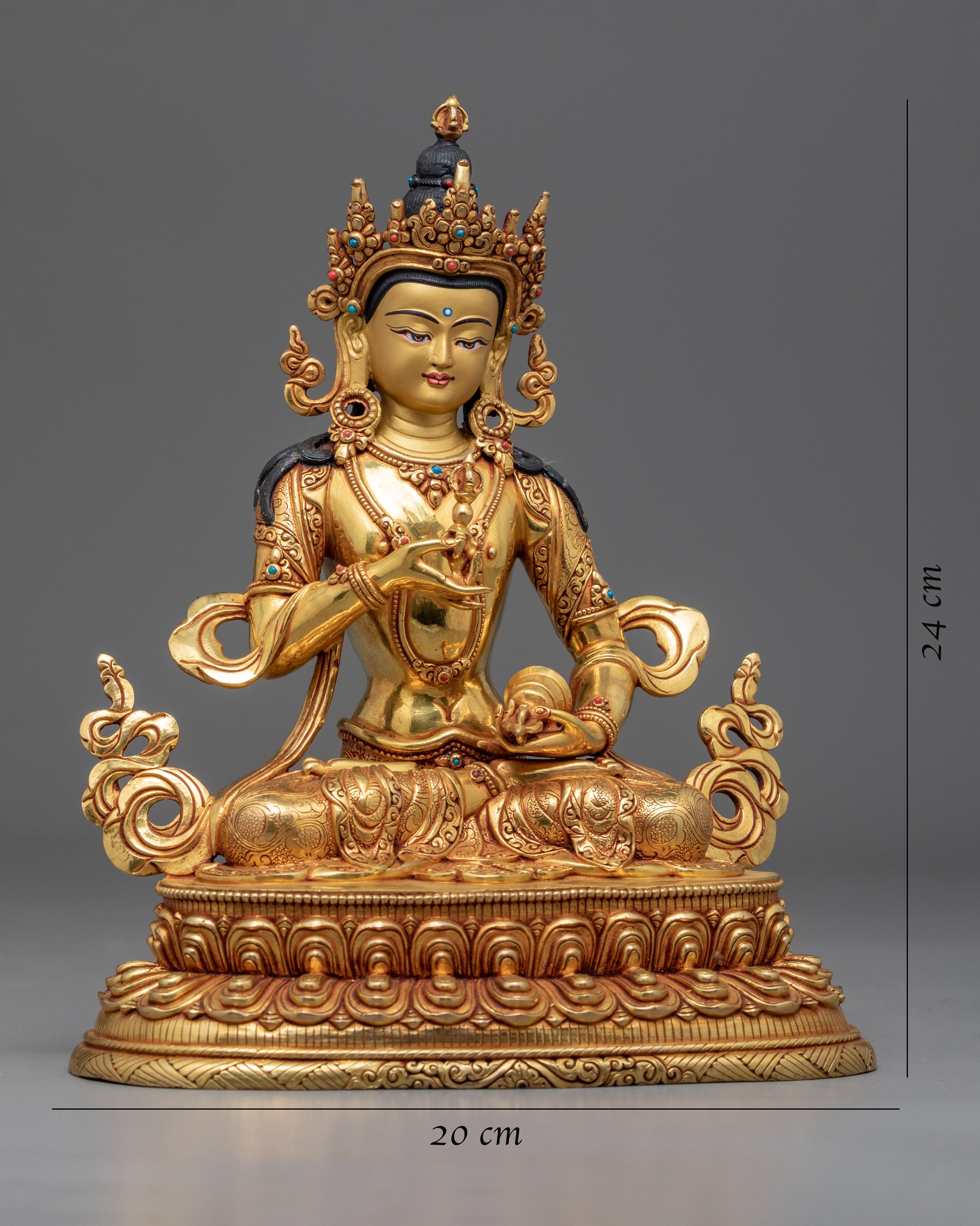 Buddhist Vajrasattva Sculpture | Himalayan-Made Golden Statues