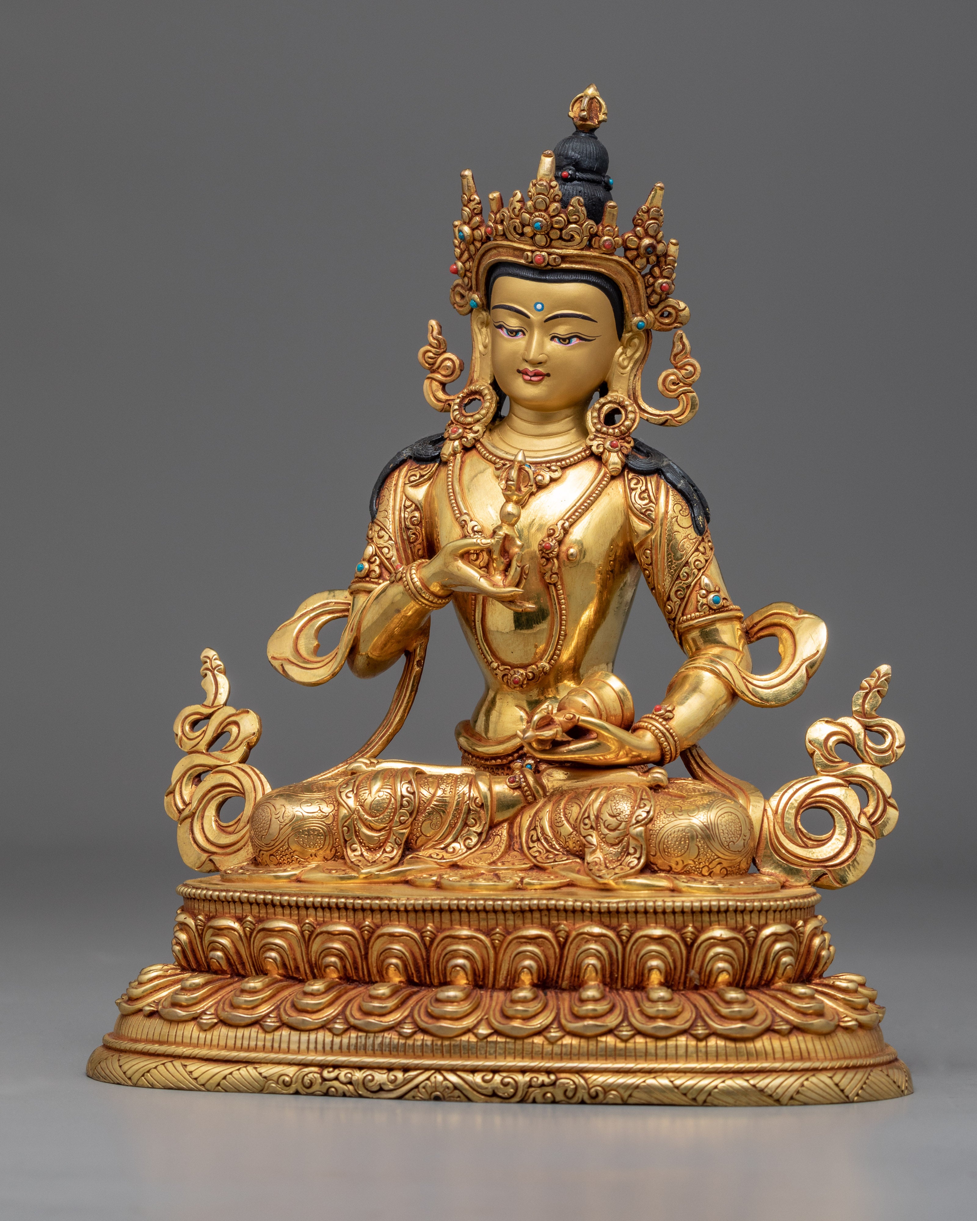 Buddhist Vajrasattva Sculpture | Himalayan-Made Golden Statues