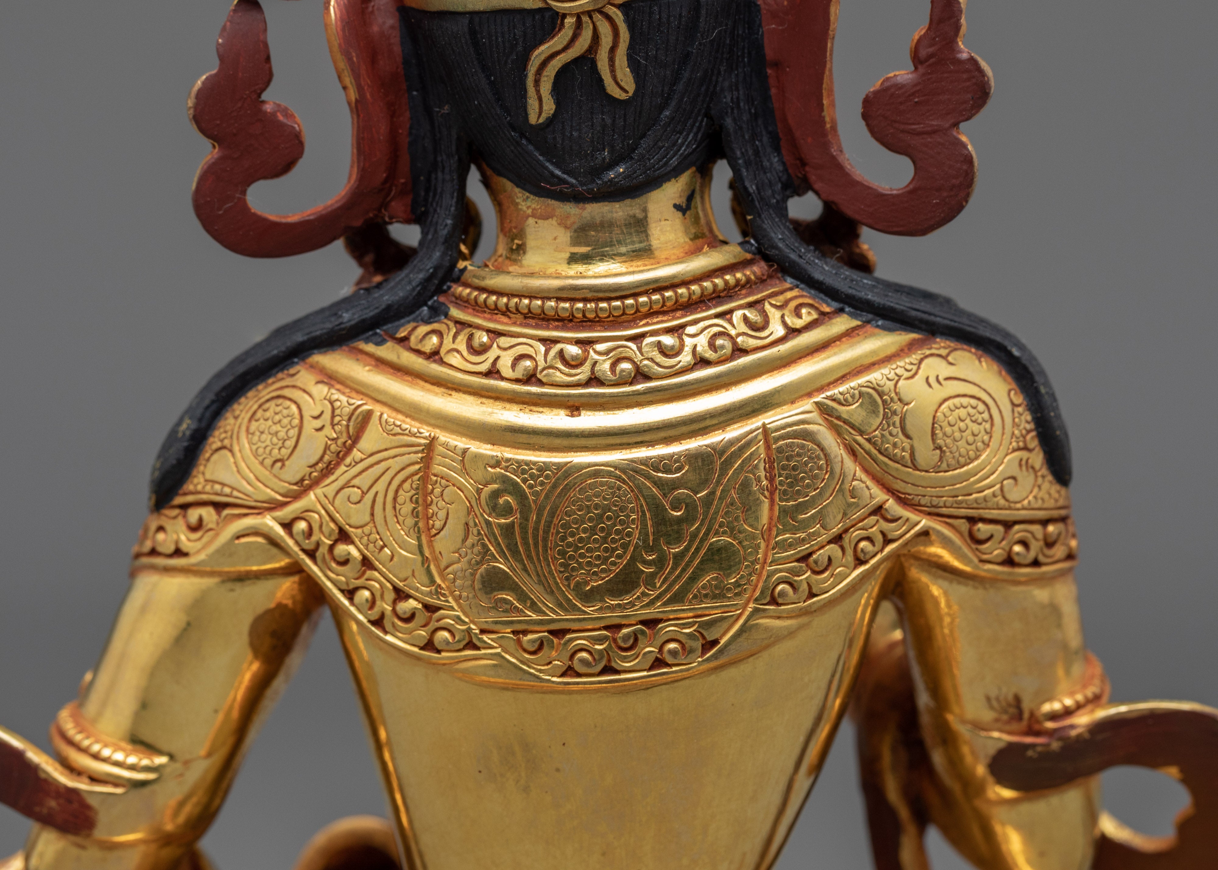 Buddhist Vajrasattva Sculpture | Himalayan-Made Golden Statues