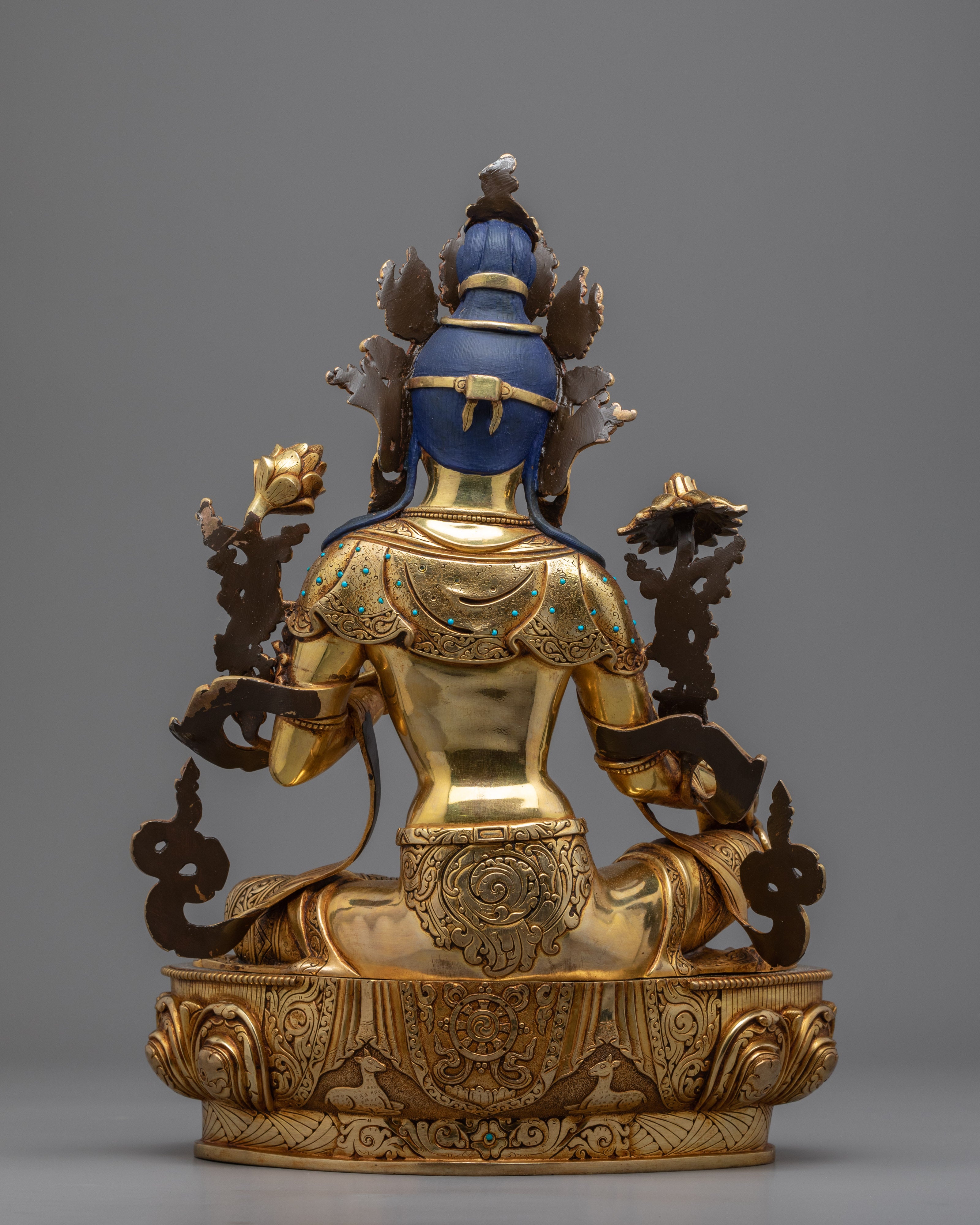 Green Tara Yoga Statue | Handmade Ancient Craftsmanship of Nepal