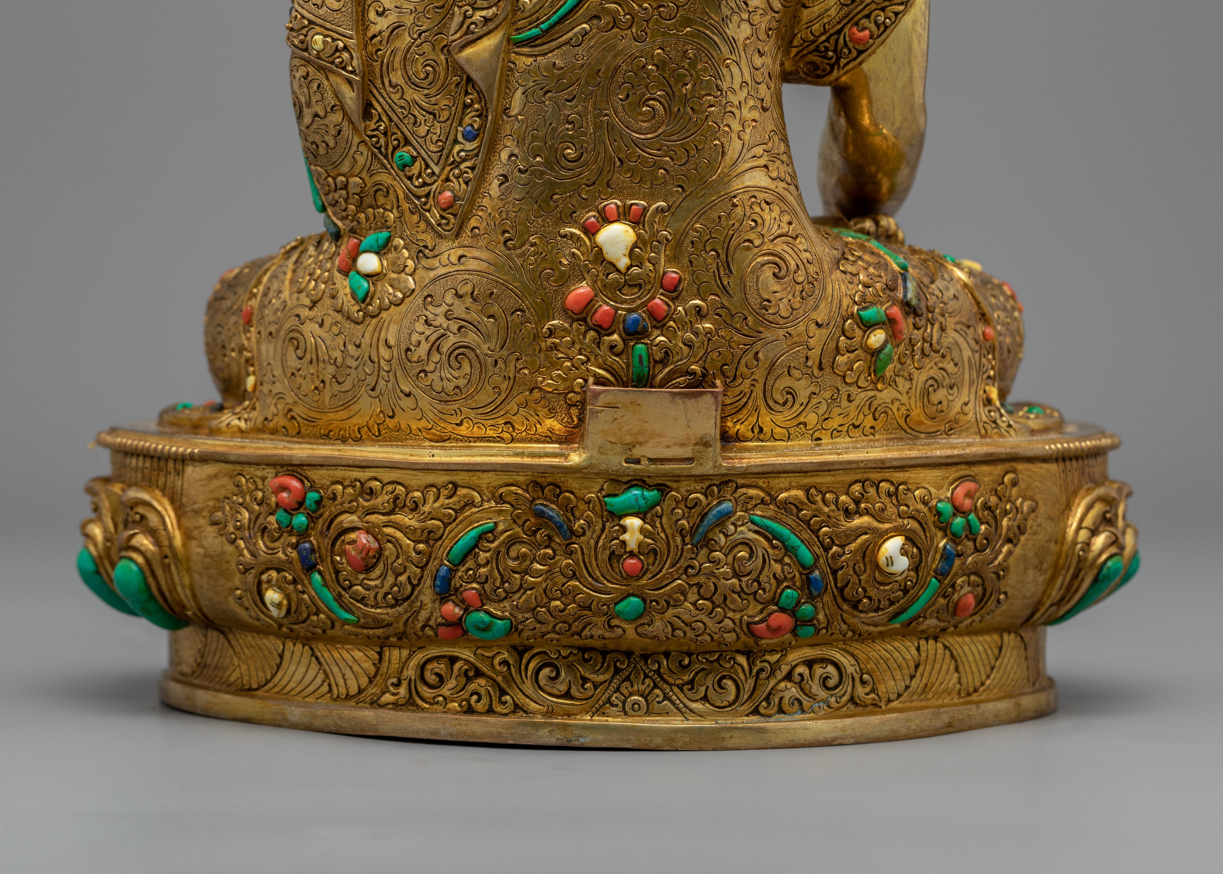 Shakyamuni Buddha Mantra Sculpture | Traditionally handmade Buddhist Statue