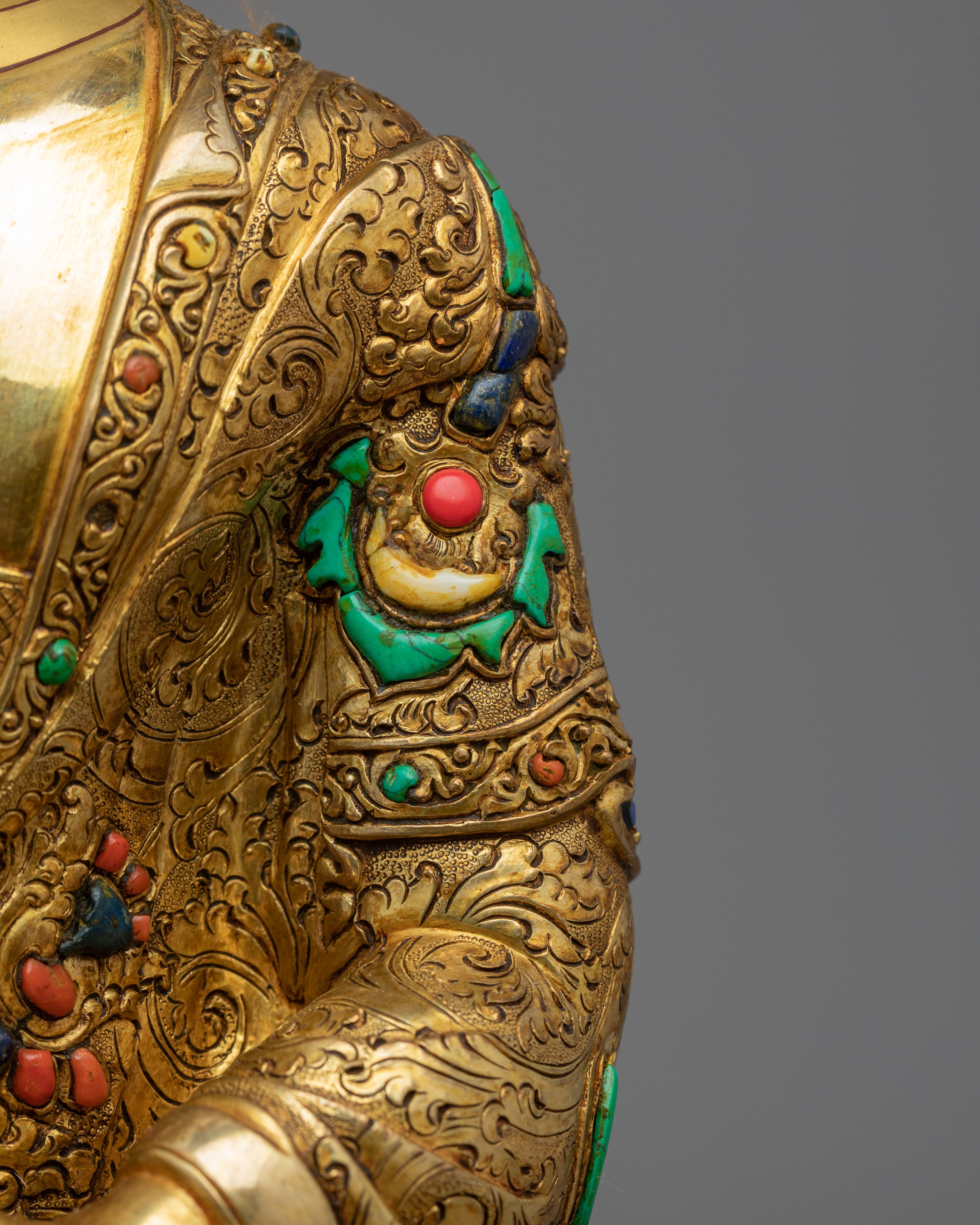 Shakyamuni Buddha Mantra Sculpture | Traditionally handmade Buddhist Statue