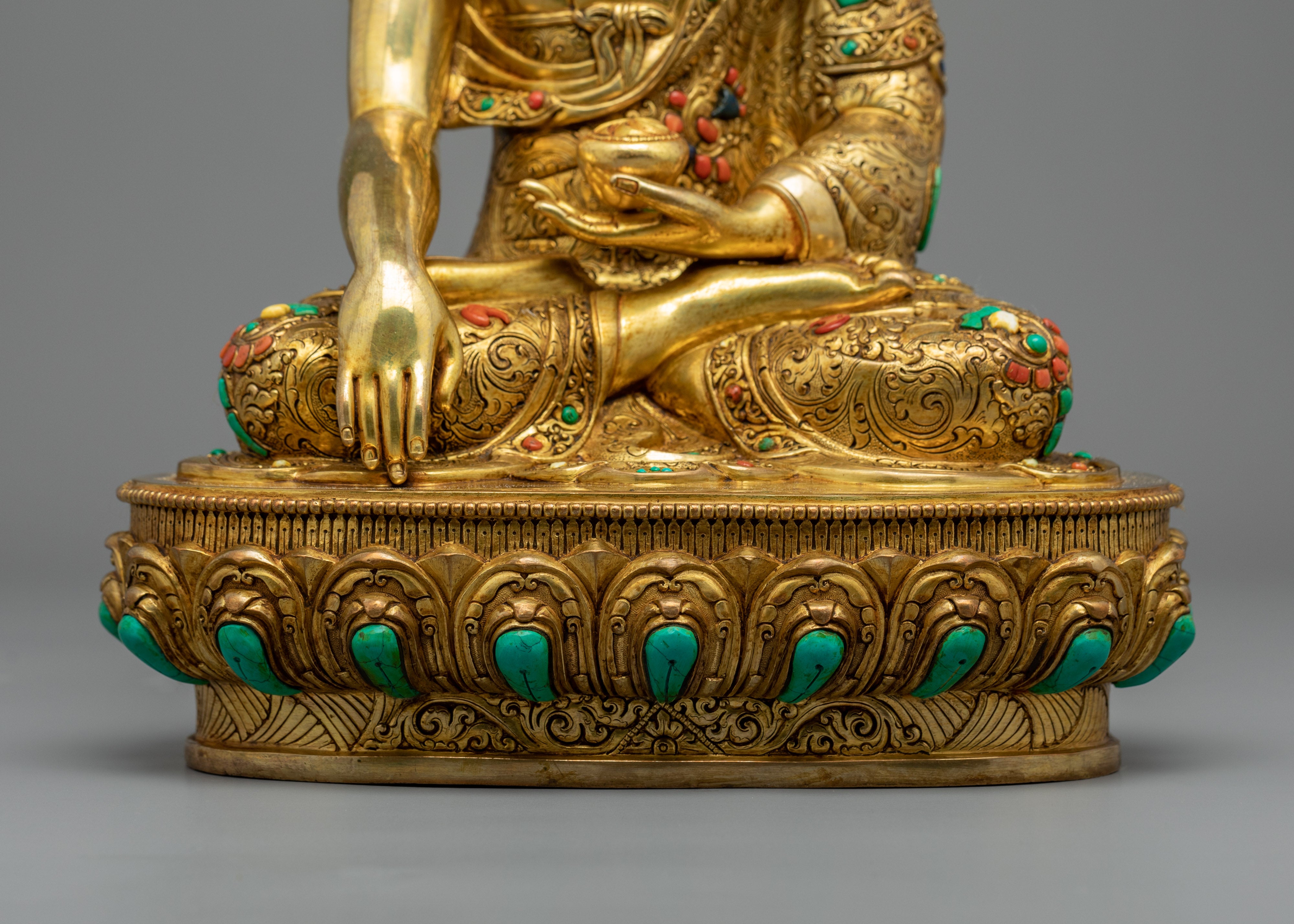 Shakyamuni Buddha Mantra Sculpture | Traditionally handmade Buddhist Statue