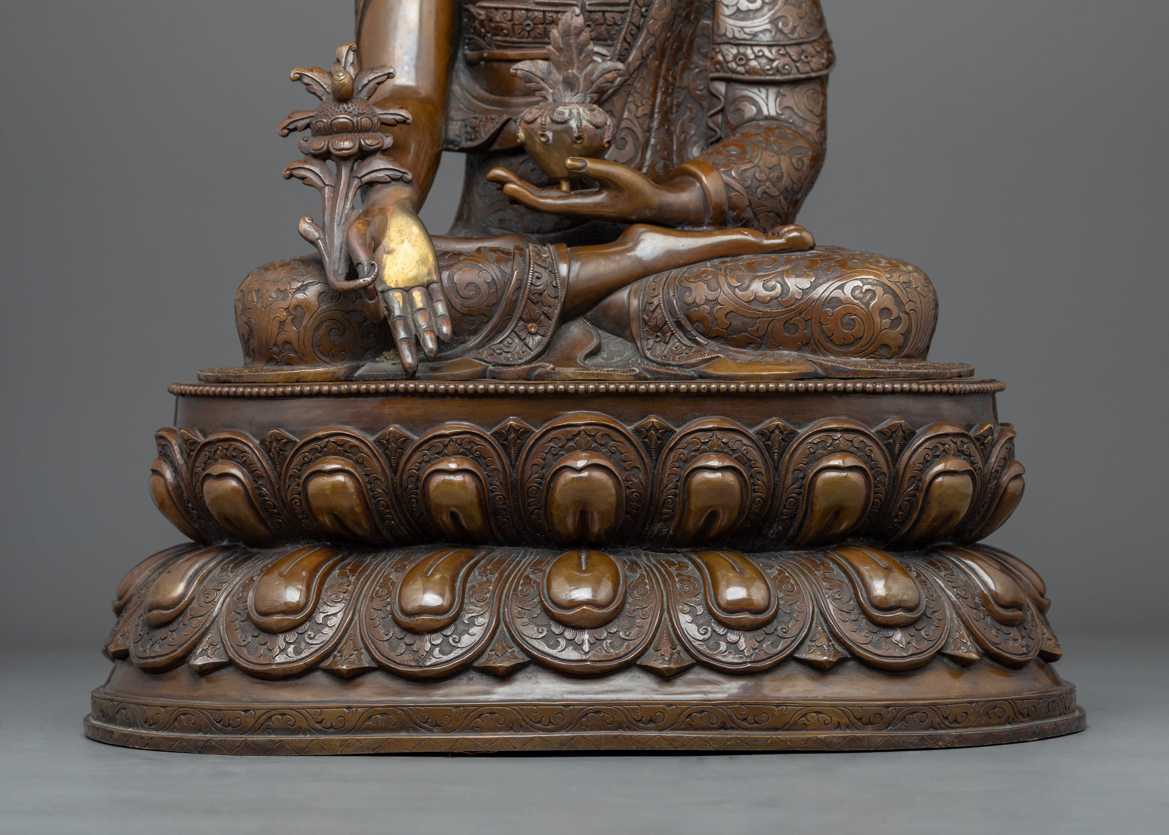 Healing Medicine Buddha Statue | Fully Oxidized Copper Handcrafted Statue