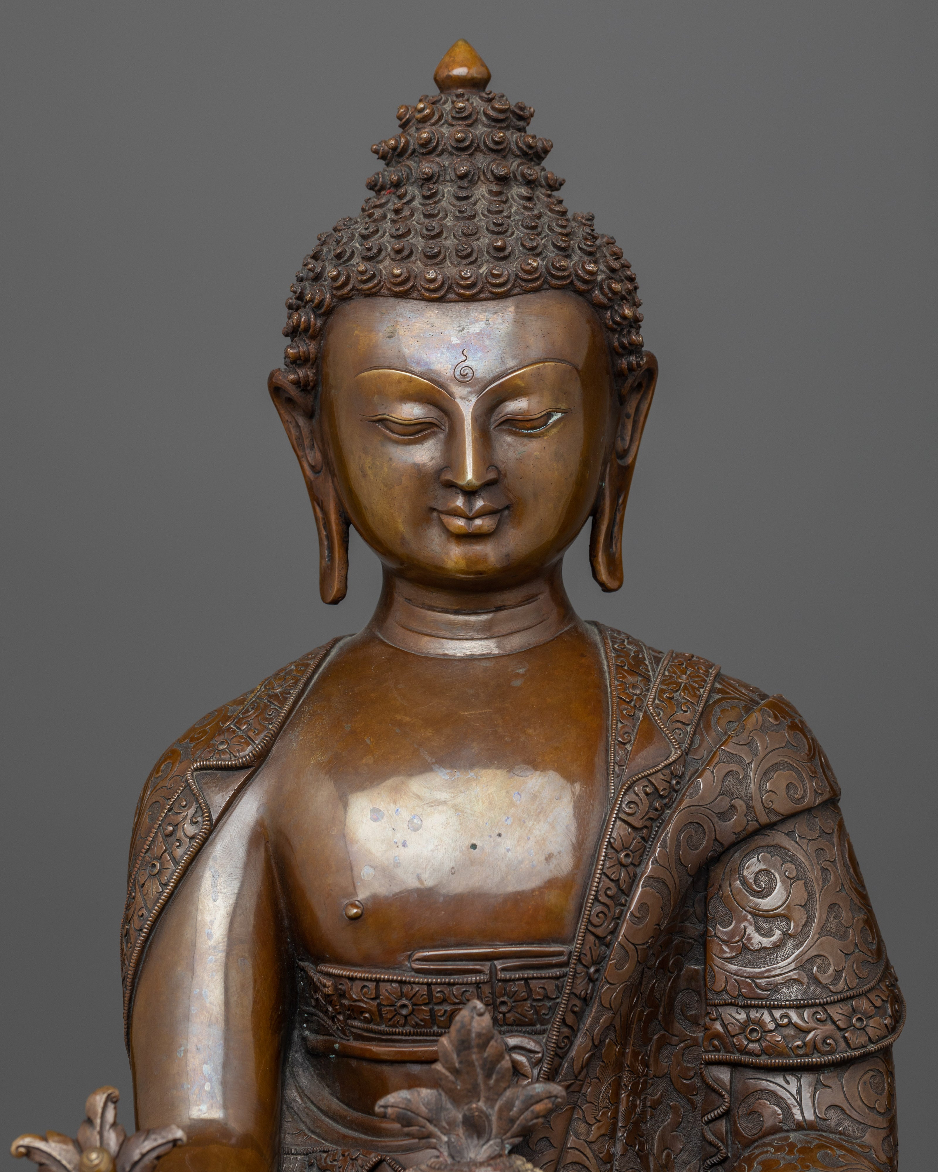 Healing Medicine Buddha Statue | Fully Oxidized Copper Handcrafted Statue