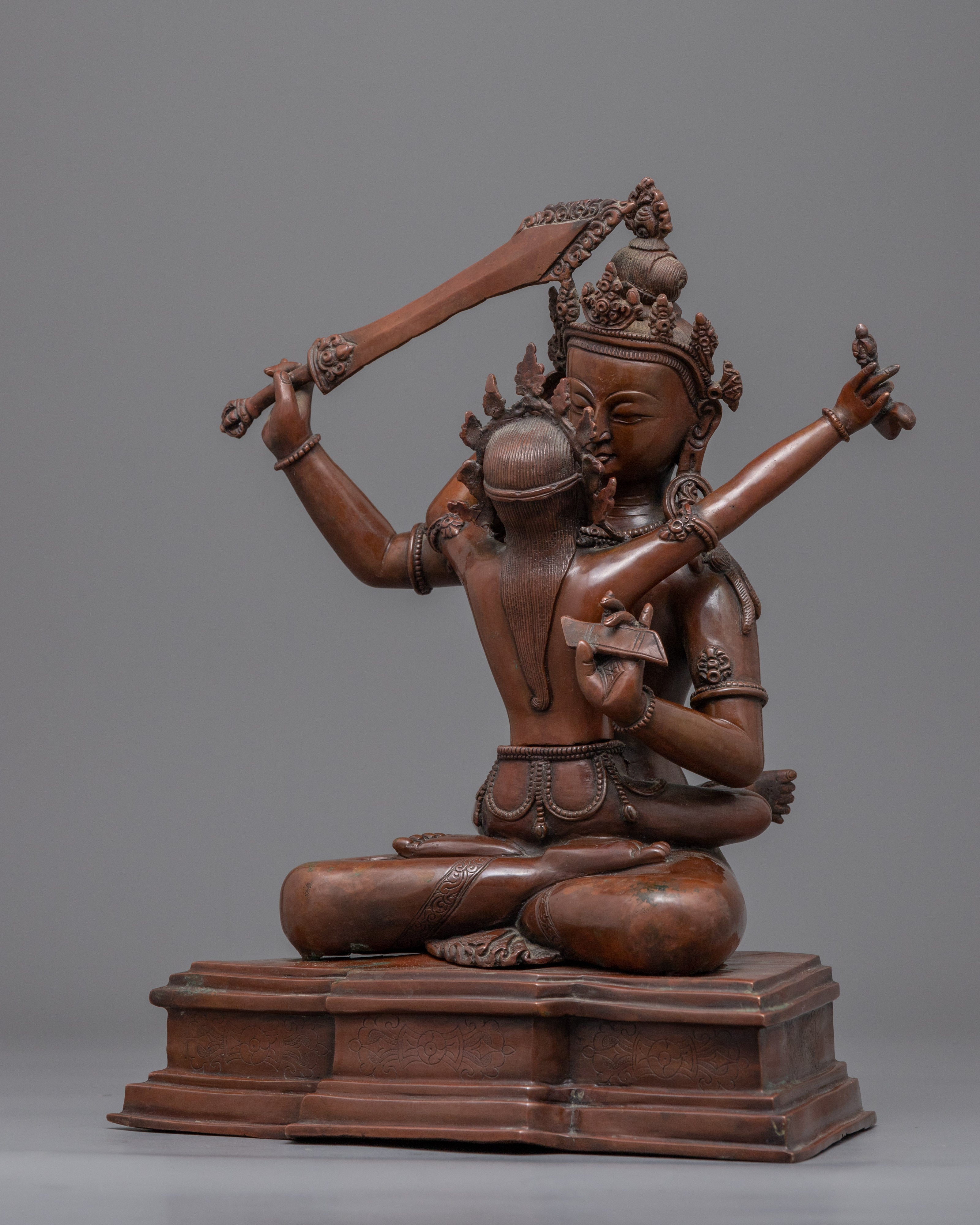 Manjushri Consort Oxidized Statue | Original Himalayan Artwork