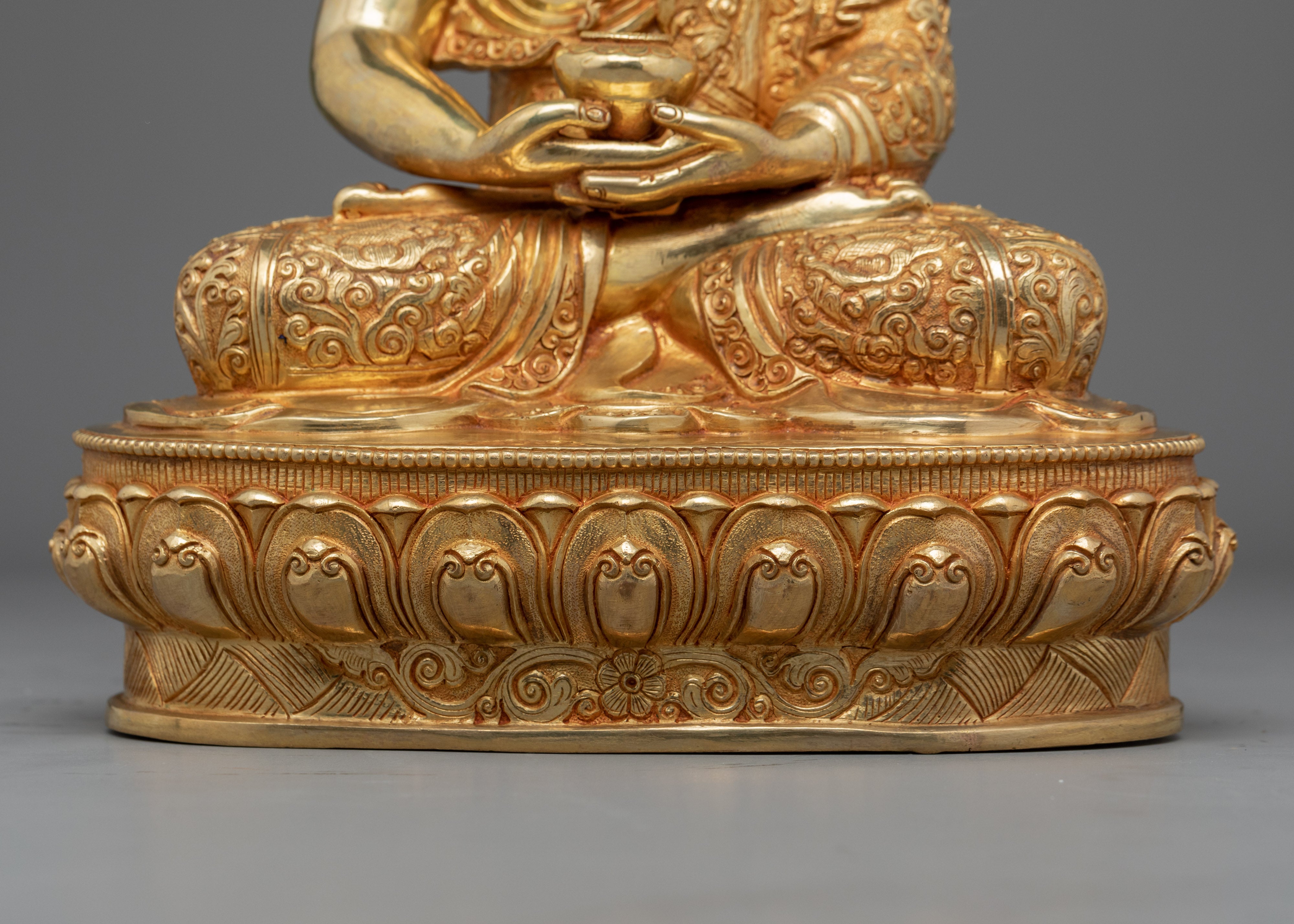 24K Gold Buddha Amitabha Statue | Traditionally Handcrafted Buddha Statue
