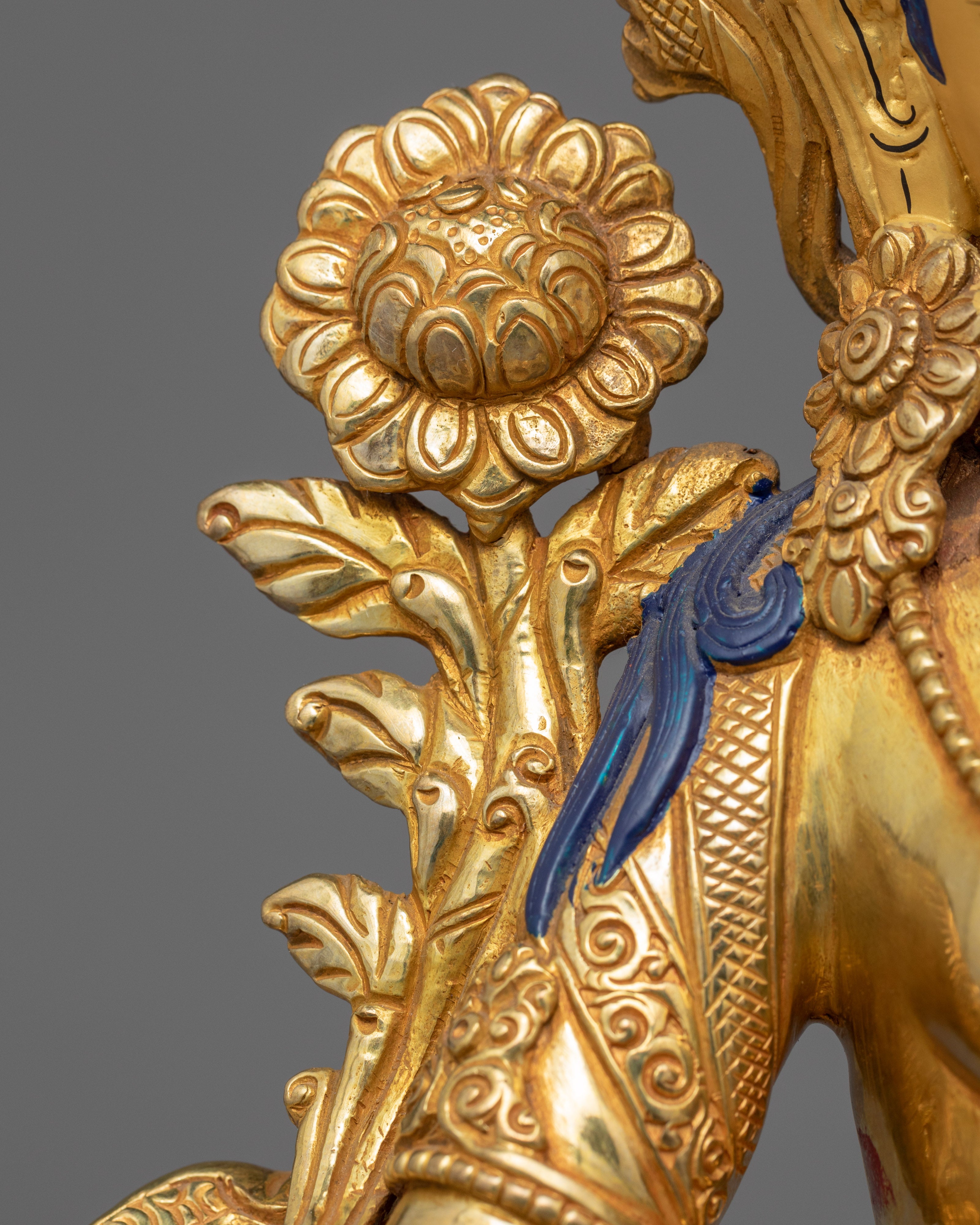 Traditional Green Tara Deity Statue | Buddhist Deity of Prosperity Statue