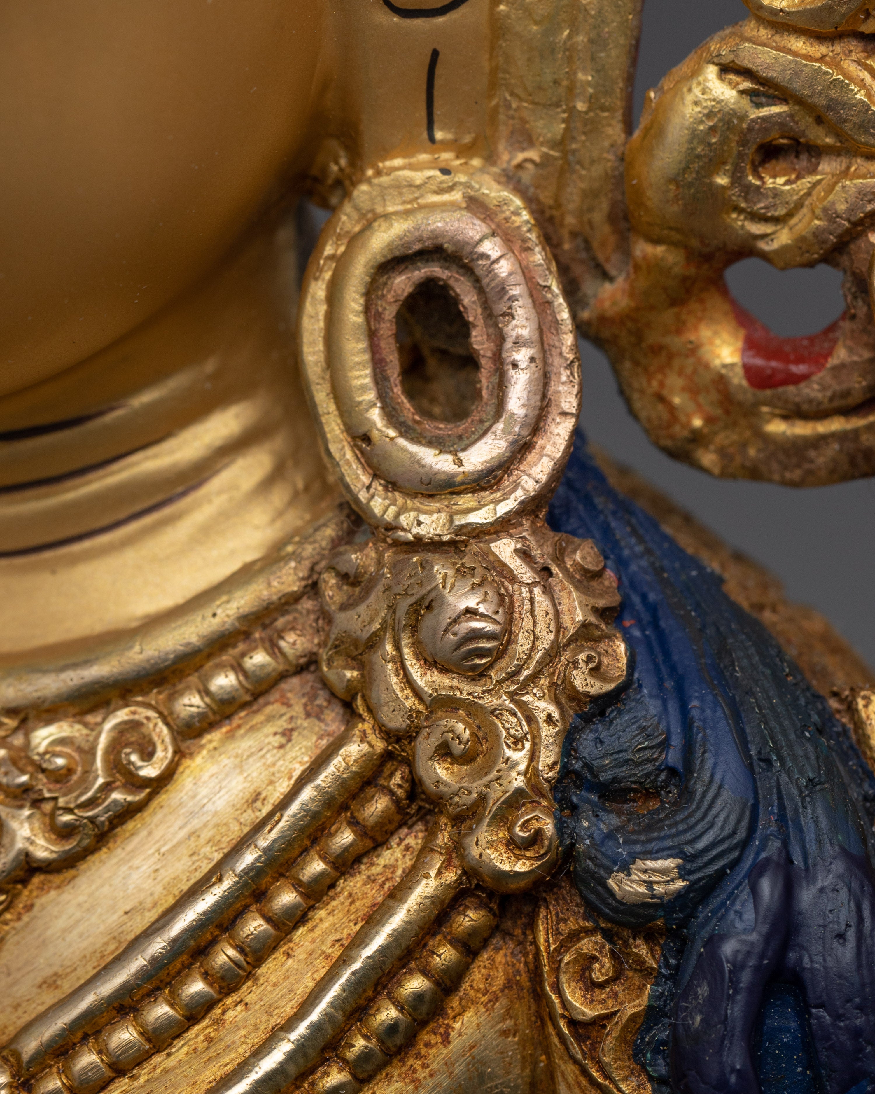 24k Gold Female Bodhisattva of Compassion, White Tara Statue | Religious Statue for Meditation