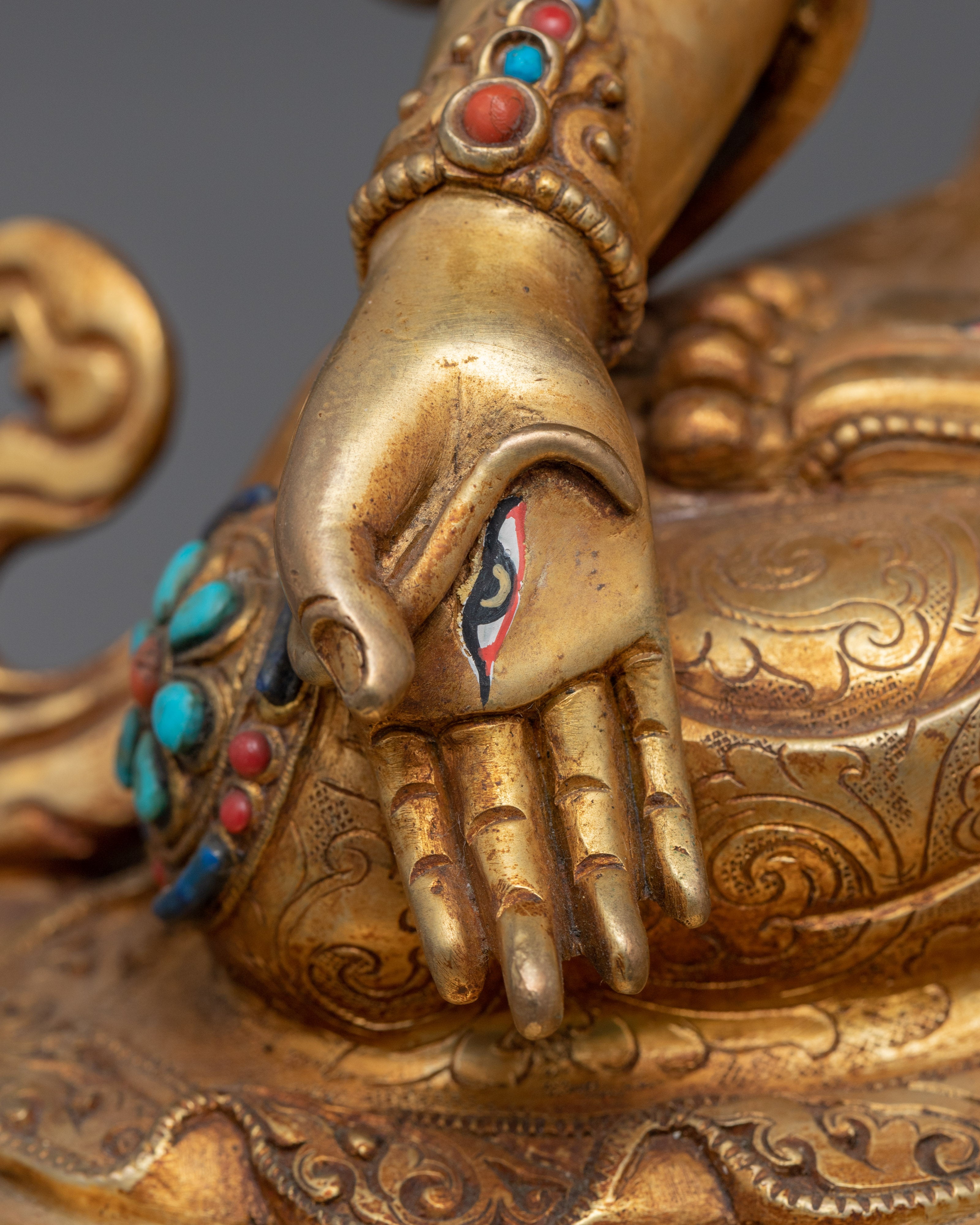 White Tara, Deity of Prosperity Sculpture | Hand-Carved Buddhist Statue