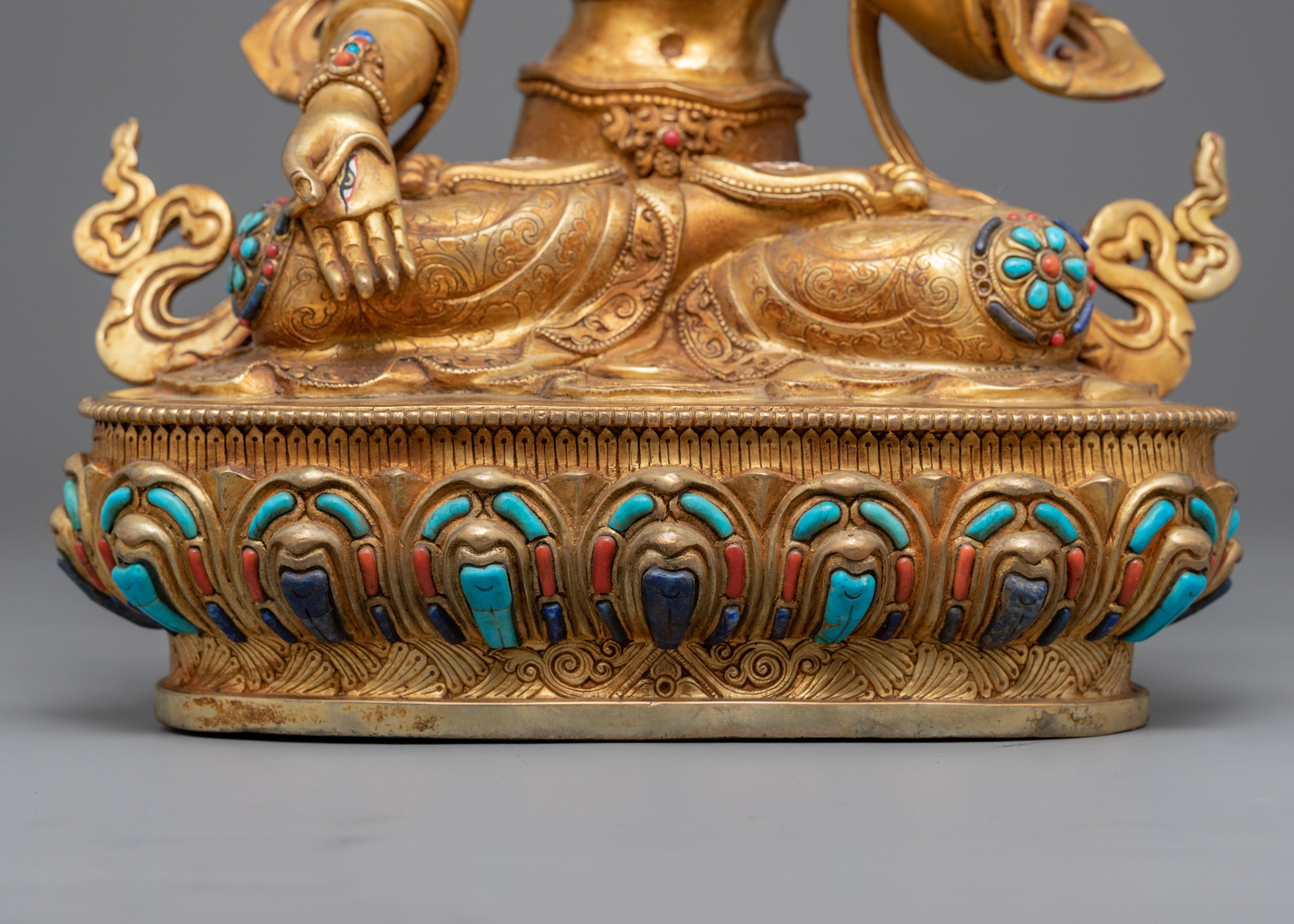 White Tara, Deity of Prosperity Sculpture | Hand-Carved Buddhist Statue