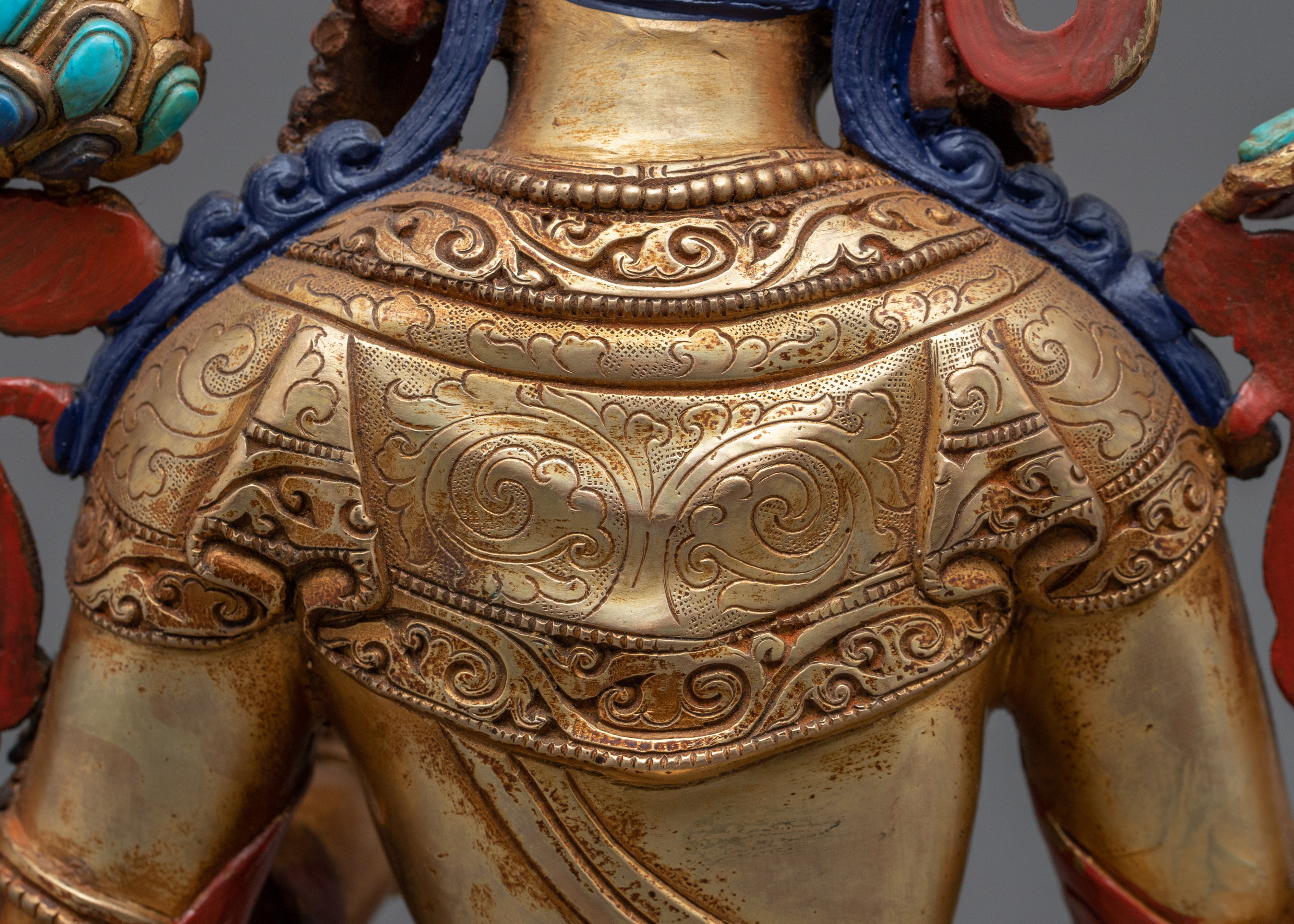 White Tara, Deity of Prosperity Sculpture | Hand-Carved Buddhist Statue