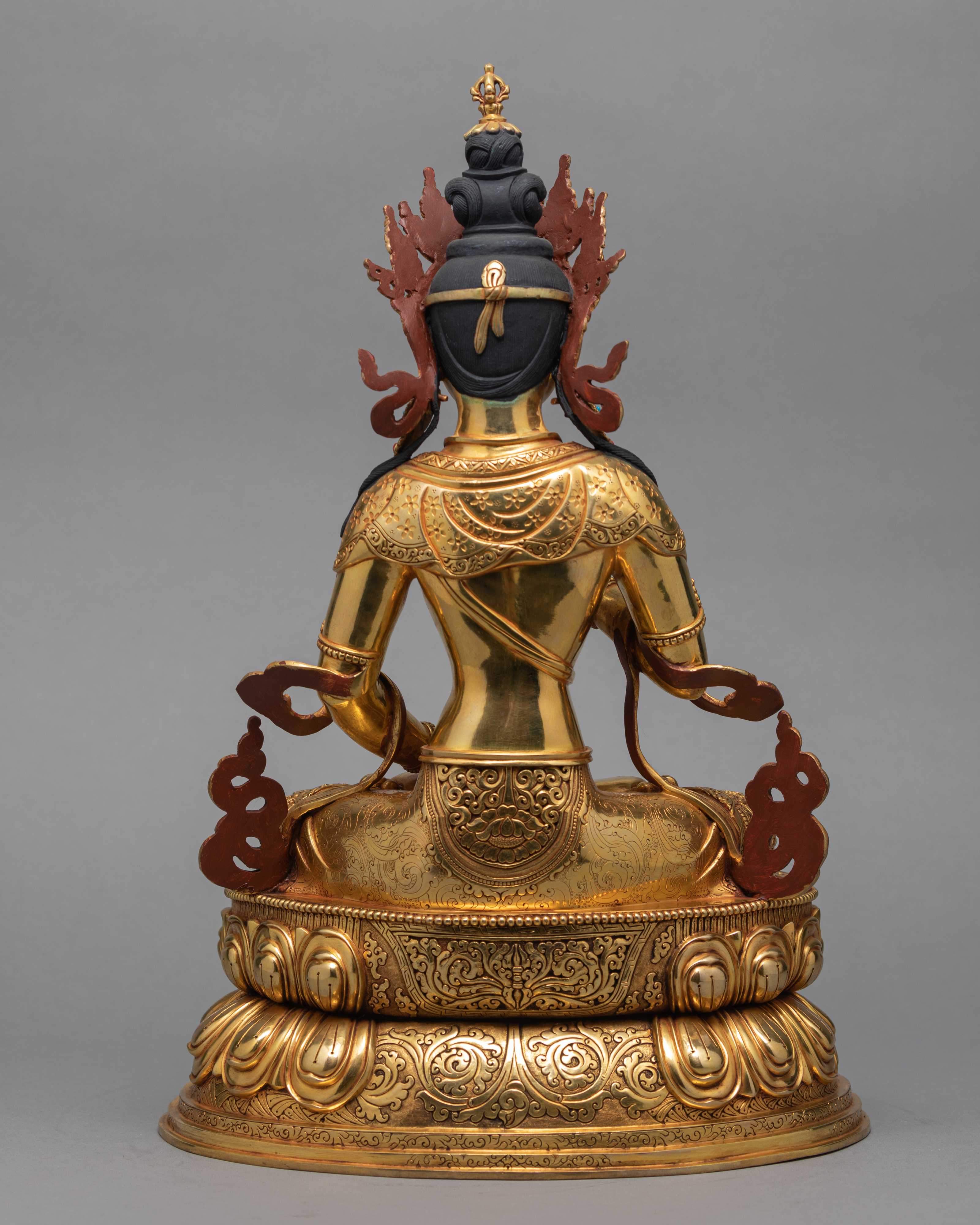 24K Gold Gilded Vajrasattva Statue | Dorje Sempa Statue