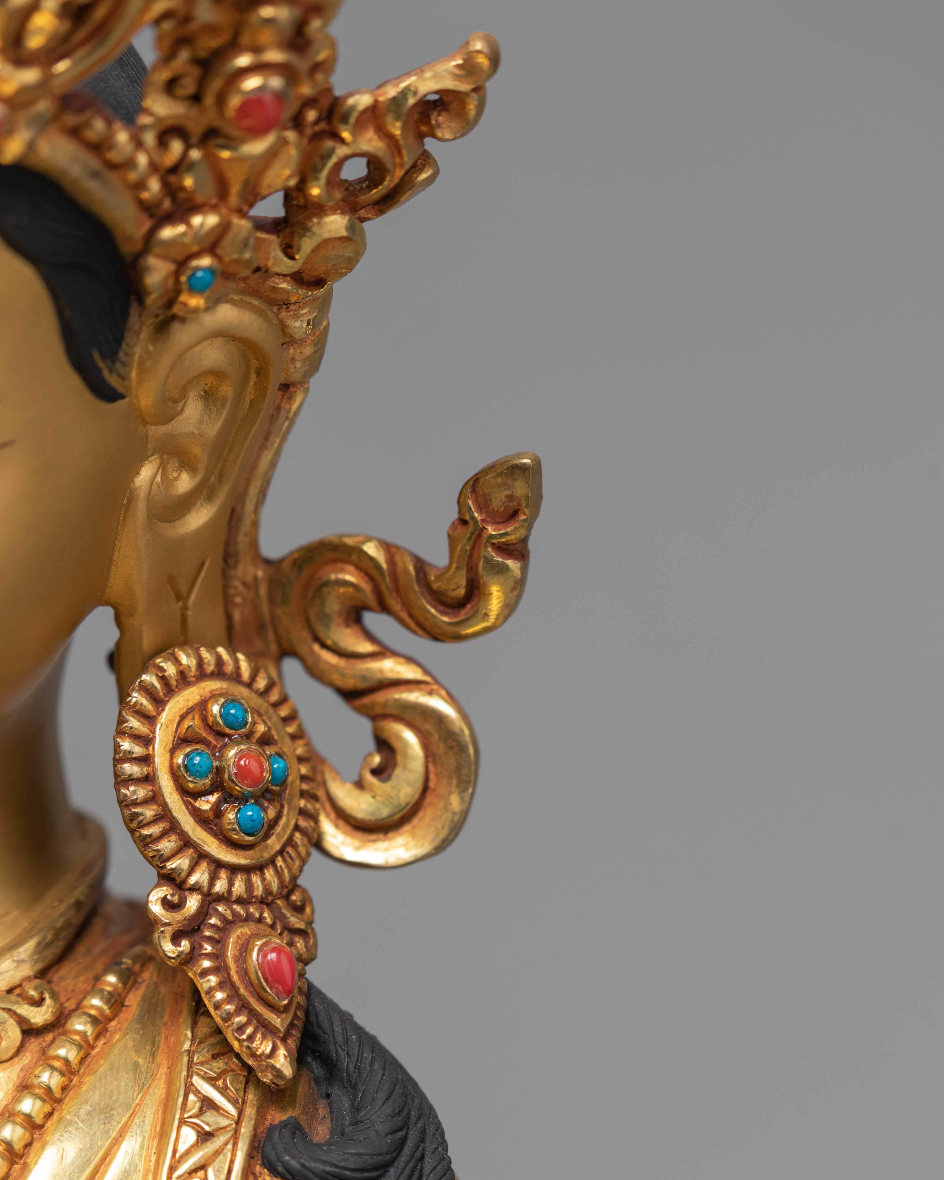 24K Gold Gilded Vajrasattva Statue | Dorje Sempa Statue