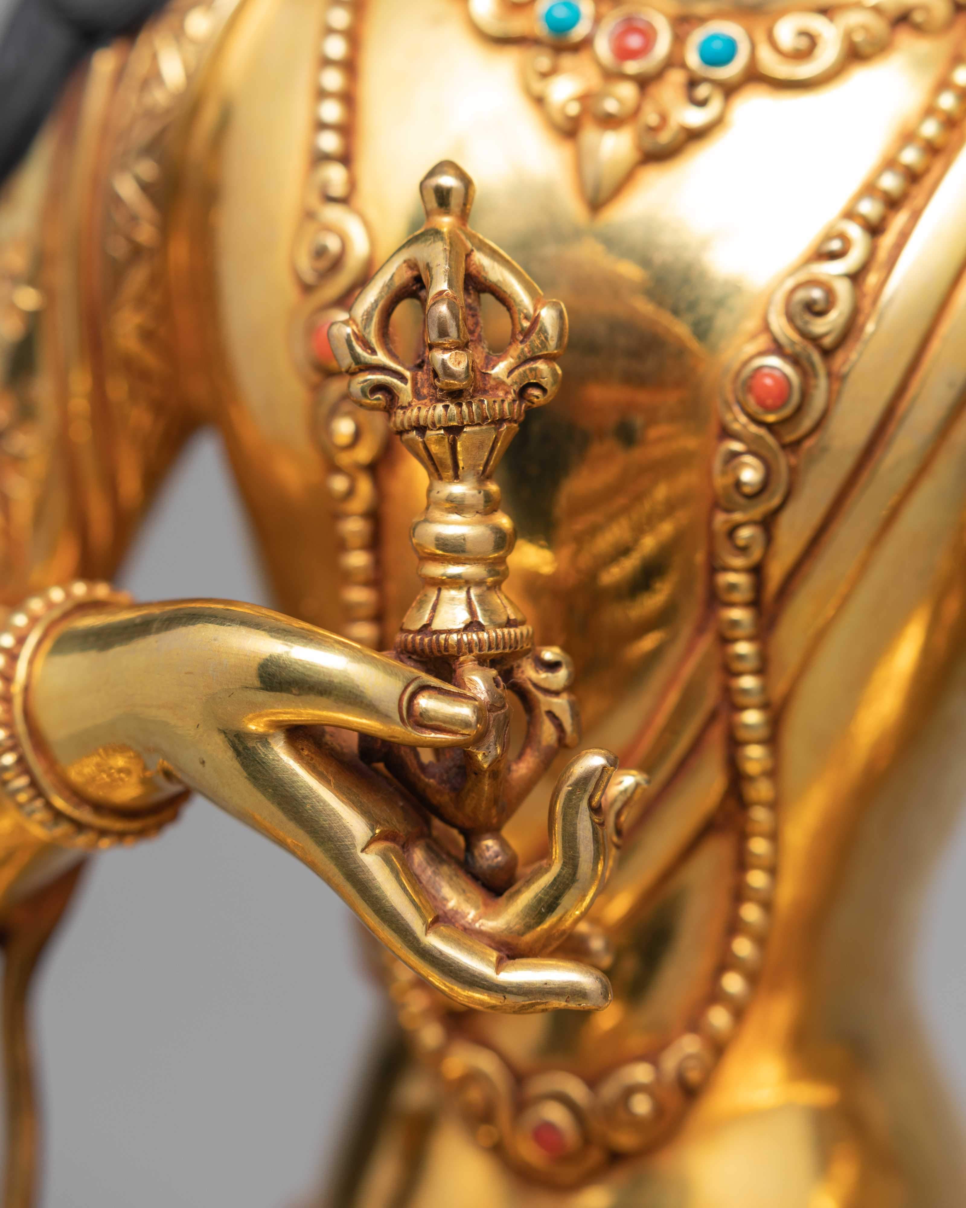 24K Gold Gilded Vajrasattva Statue | Dorje Sempa Statue